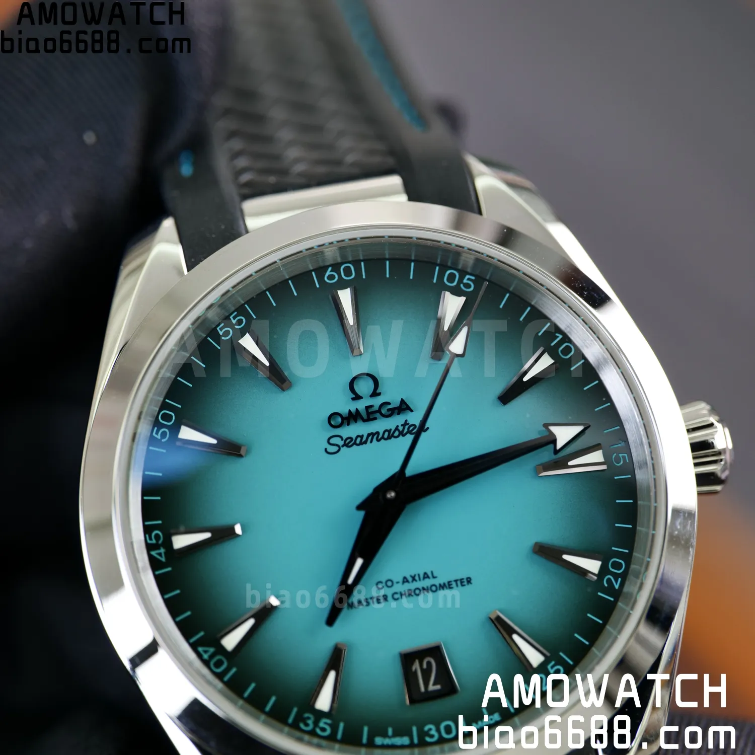 OMEGA Aqua Terra 150M 38mm VSF 1:1 Best Edition Turquoise Dial on Black Rubber Strap VS8800 Super Clone 70 9767e87e17a1a0c AMO Watch