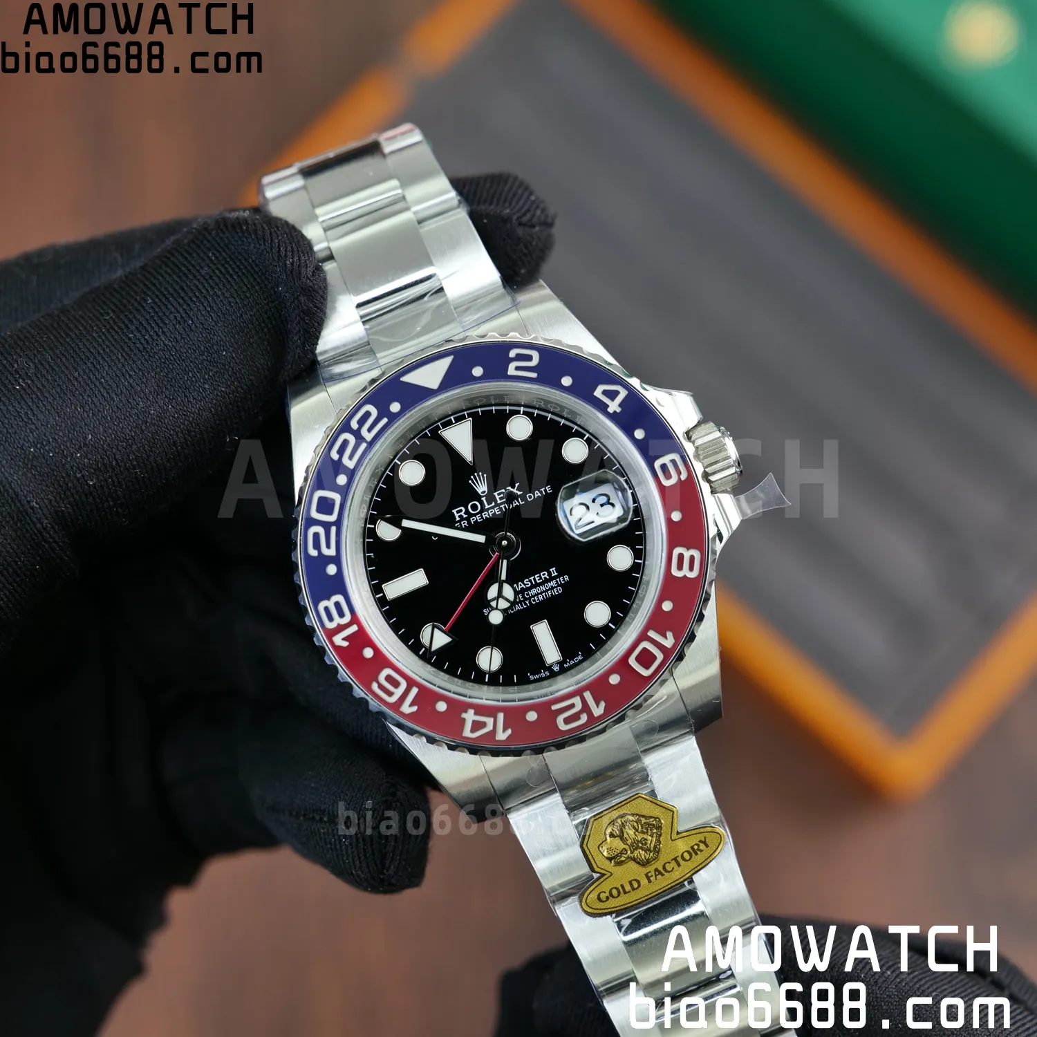 Rolex GMT-Master II 126719 Gold Factory 1:1 Best Edition Black Dial V4 195g (Weighted) 59 9ae340ebb80a3b6 阿默表行AmoWatch