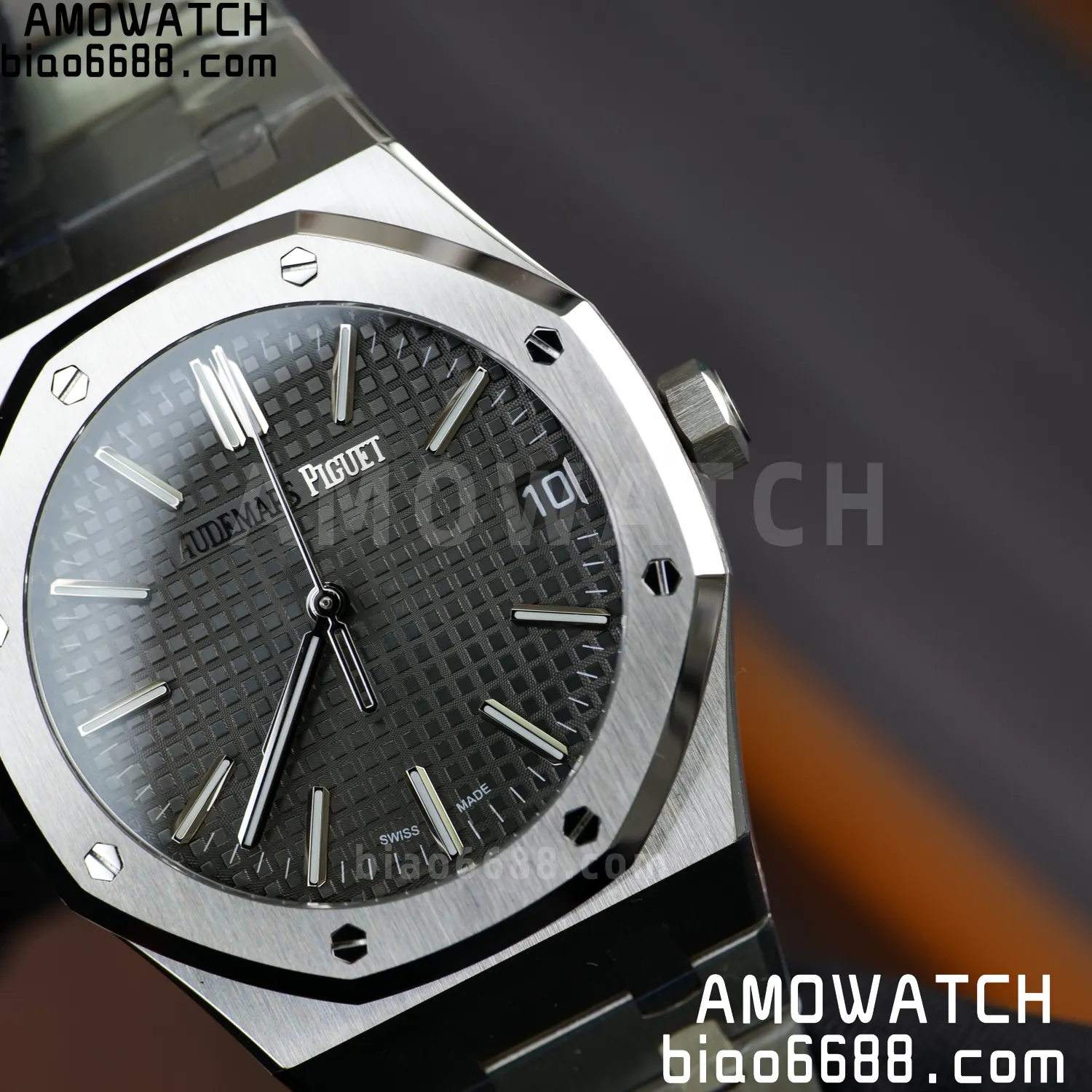 AP Royal Oak 41mm 15510ST SS APS Factory 1:1 Best Edition Black Dial on SS Bracelet SA4302 Super Clone (Free Sprung) 85 9b3c648053af144 阿默表行AmoWatch
