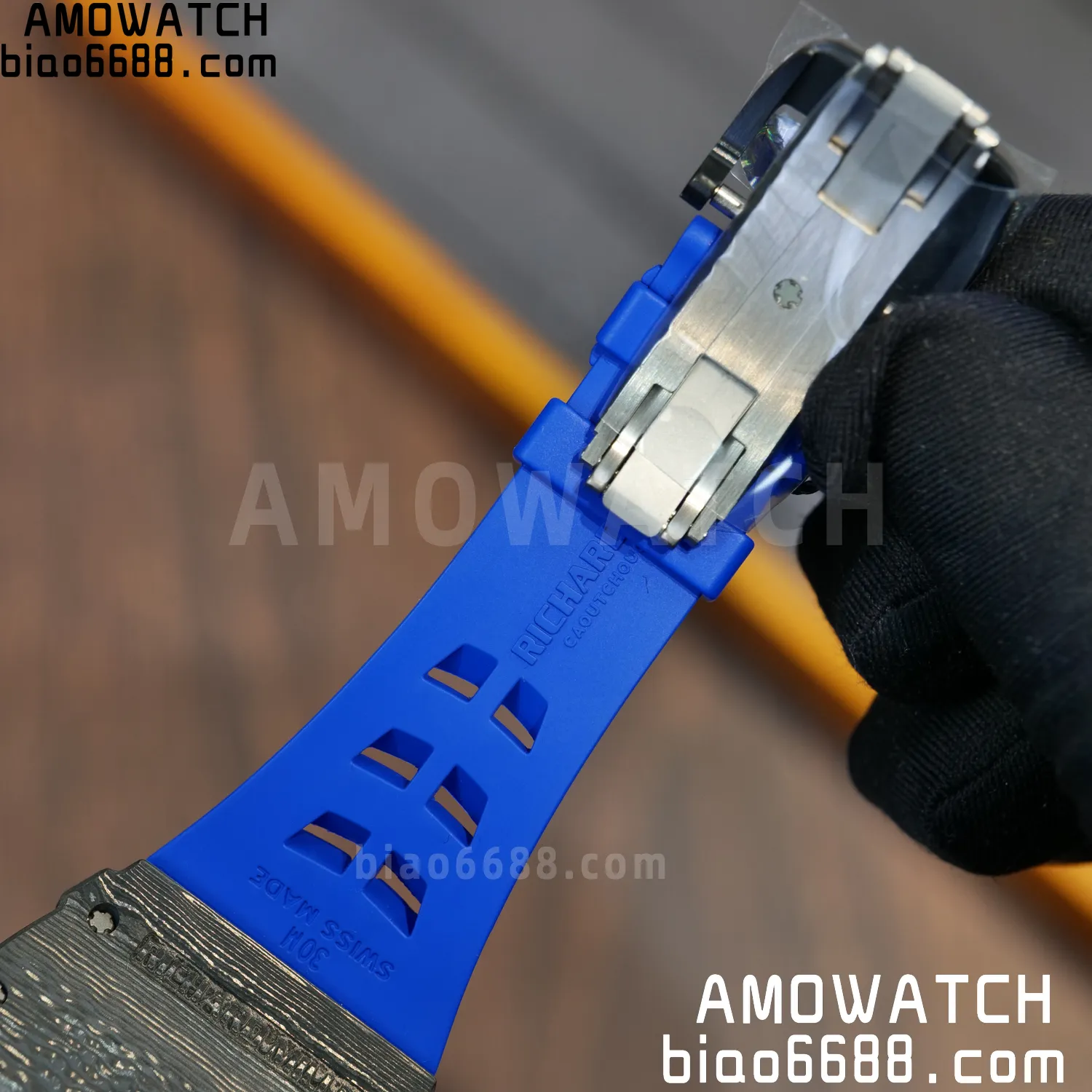 RICHARD MILLE RM035 RM35-01 Black Carbon ZF 1:1 Best Edition Blue Rubber Strap Clone RMUL3 81 a1e3b497f6772da AMO Watch