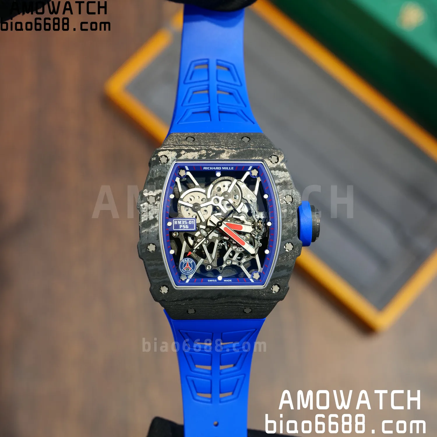 RICHARD MILLE RM035 RM35-01 Black Carbon ZF 1:1 Best Edition Blue Rubber Strap Clone RMUL3 64 a4a3038e8798a06 AMO Watch