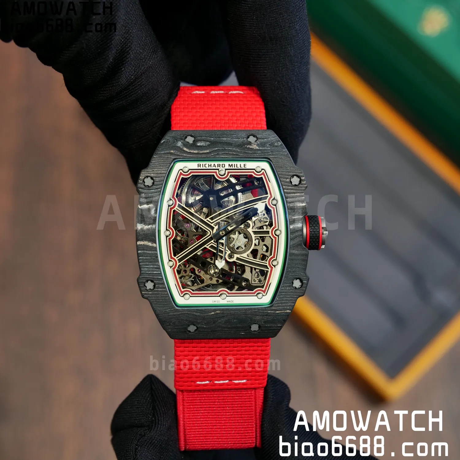 RICHARD MILLE RM67-02 Black NTPT Best Edition Italy Dial on Blue Nylon strap CRMA7 Clone V10 88 af65612a7a57b87 阿默表行AmoWatch