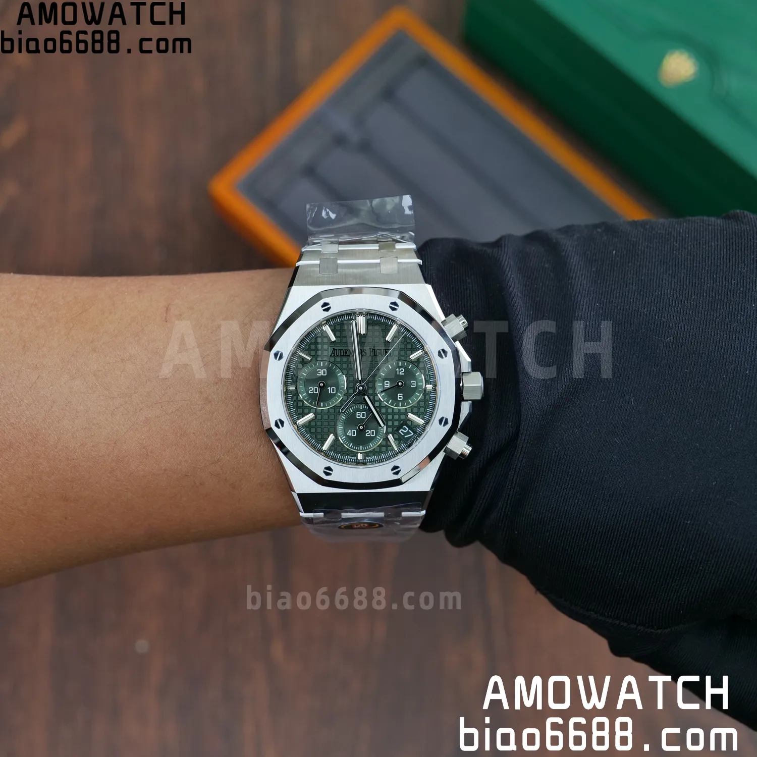 Royal Oak Chrono 26240 SS DDF 1:1 Best Edition Green Dial on SS Bracelet DD4401 Super Clone (50th Anniversary) 86 b2748976f8d816d AMO Watch