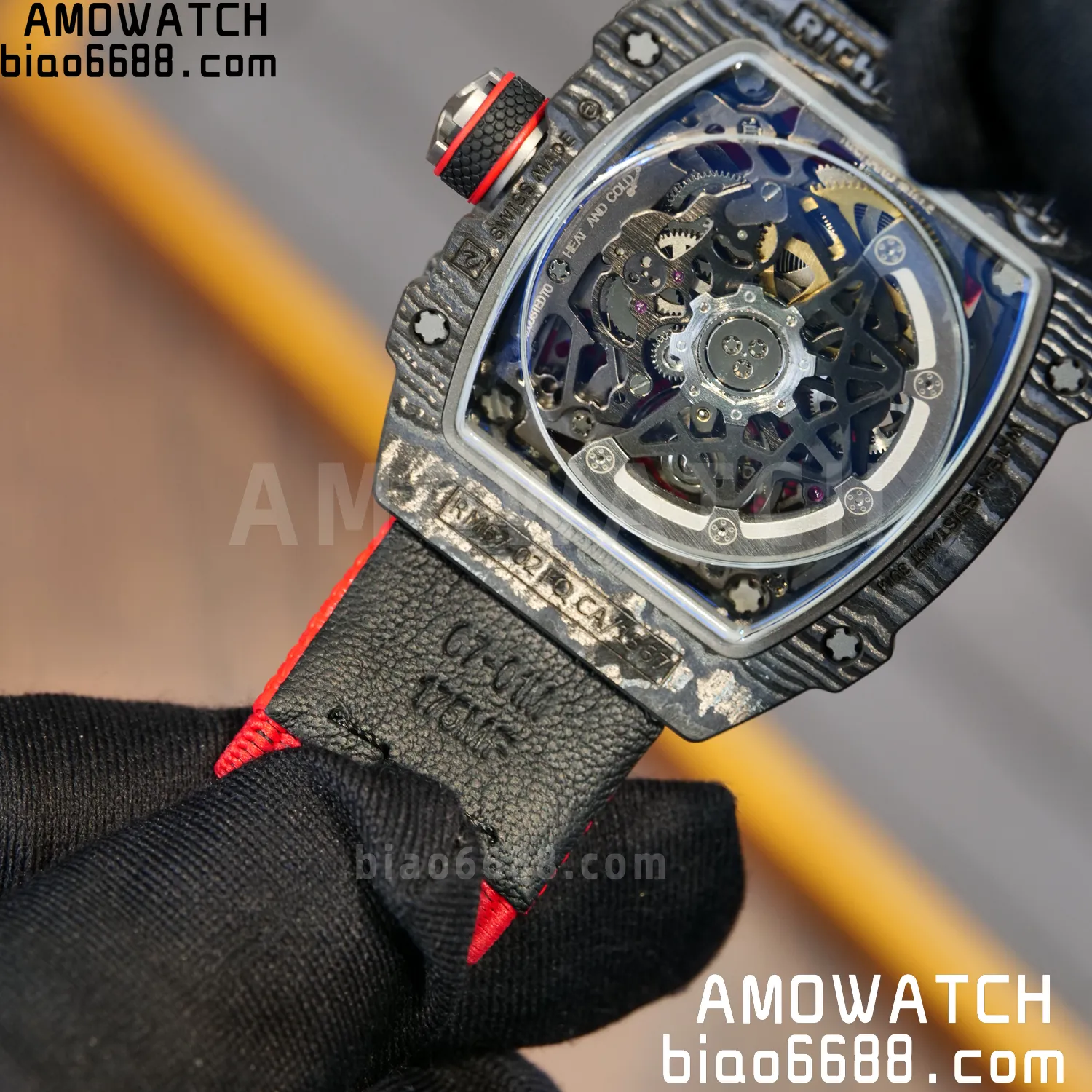 RICHARD MILLE RM67-02 Black NTPT Best Edition Italy Dial on Blue Nylon strap CRMA7 Clone V10 105 b33ea6422fa8fba 阿默表行AmoWatch
