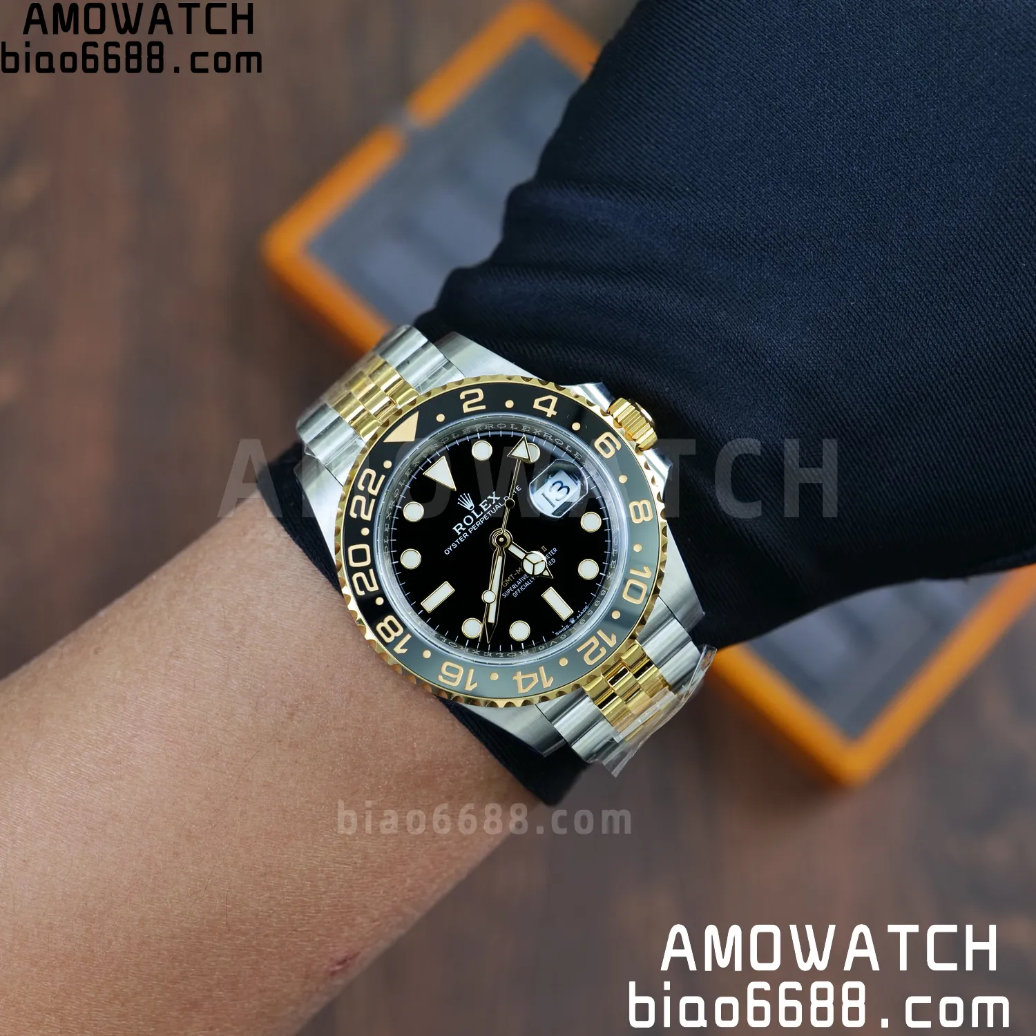 Rolex GMT-Master II 126713 GRNR ARF 1:1 Best Edition on Black Dial SS/YG Bracelet Super Clone DD3285 81 b39f583fe4025b5 阿默表行AmoWatch