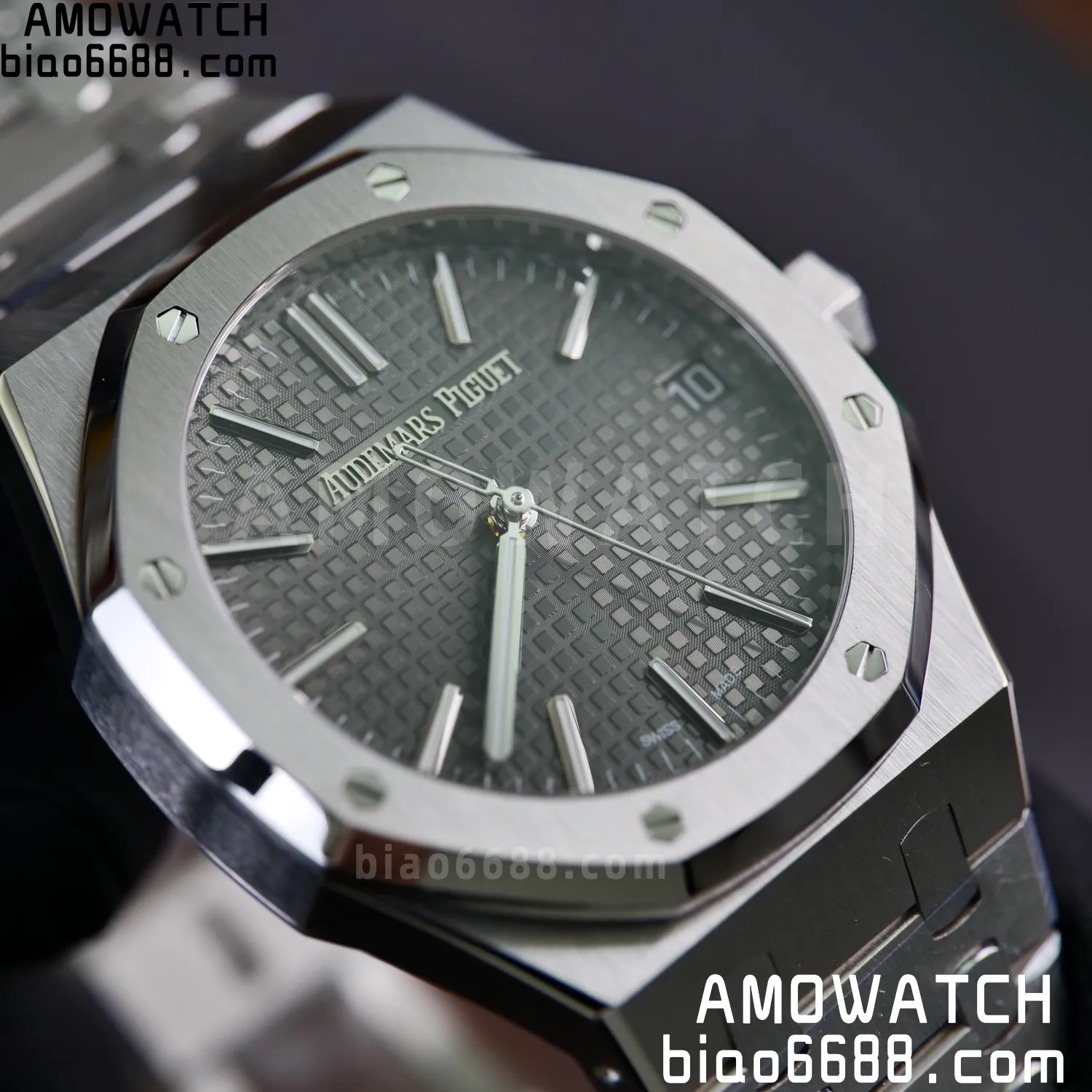 AP Royal Oak 41mm 15510ST SS APS Factory 1:1 Best Edition Black Dial on SS Bracelet SA4302 Super Clone (Free Sprung) 89 b43337c20ea619a 阿默表行AmoWatch