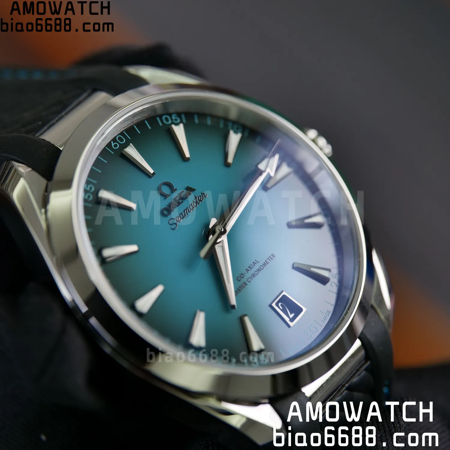 OMEGA Aqua Terra 150M 38mm VSF 1:1 Best Edition Turquoise Dial on Black Rubber Strap VS8800 Super Clone 71 b51ae4227b882b6 AMO Watch