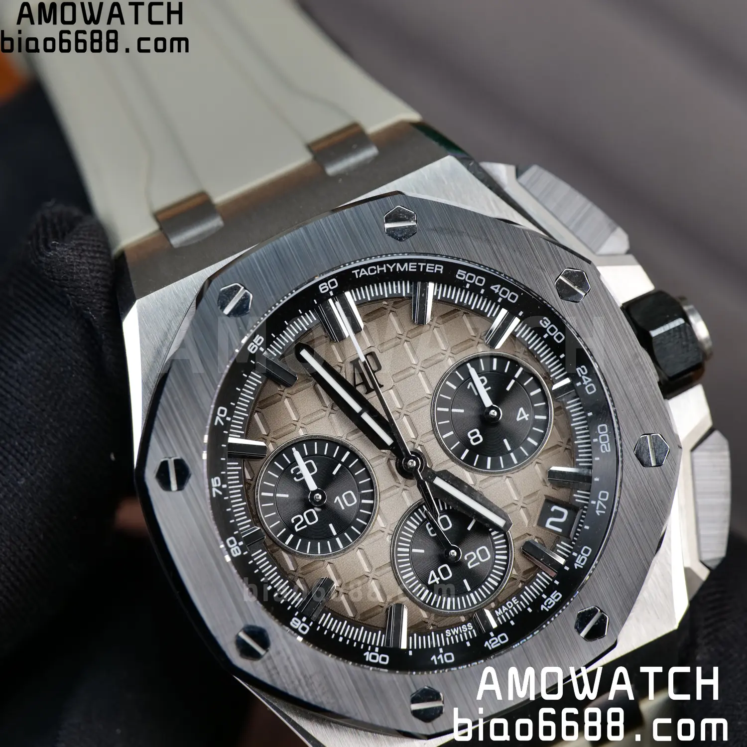AP Royal Oak Offshore 43mm 26420so SS DDF 1:1 Best Edition Smoked Dial on Gray Rubber Strap DD4401 Super Clone 89 b7666b8c55efd93 阿默表行AmoWatch