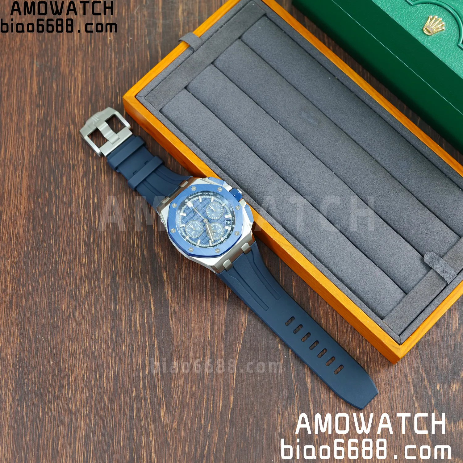 AP Royal Oak Offshore 43mm 26420so SS DDF 1:1 Best Edition Blue Dial on Blue Rubber Strap DD4401 Super Clone 64 c34a3749748257e AMO Watch