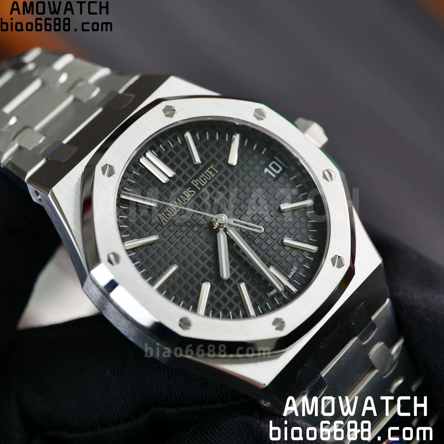 AP Royal Oak 41mm 15510ST SS APS Factory 1:1 Best Edition Black Dial on SS Bracelet SA4302 Super Clone (Free Sprung) 80 c5ccd1a618023aa 阿默表行AmoWatch