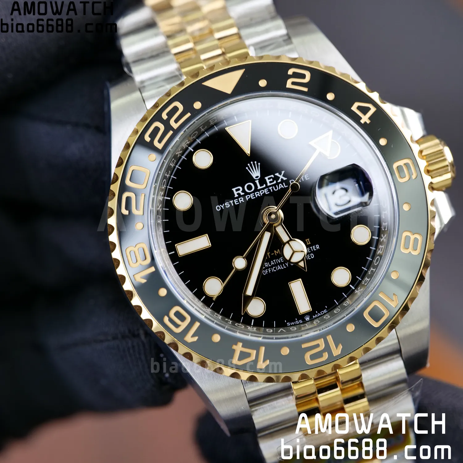 Rolex GMT-Master II 126713 GRNR ARF 1:1 Best Edition on Black Dial SS/YG Bracelet Super Clone DD3285 71 c76e9f31ef667ef 阿默表行AmoWatch