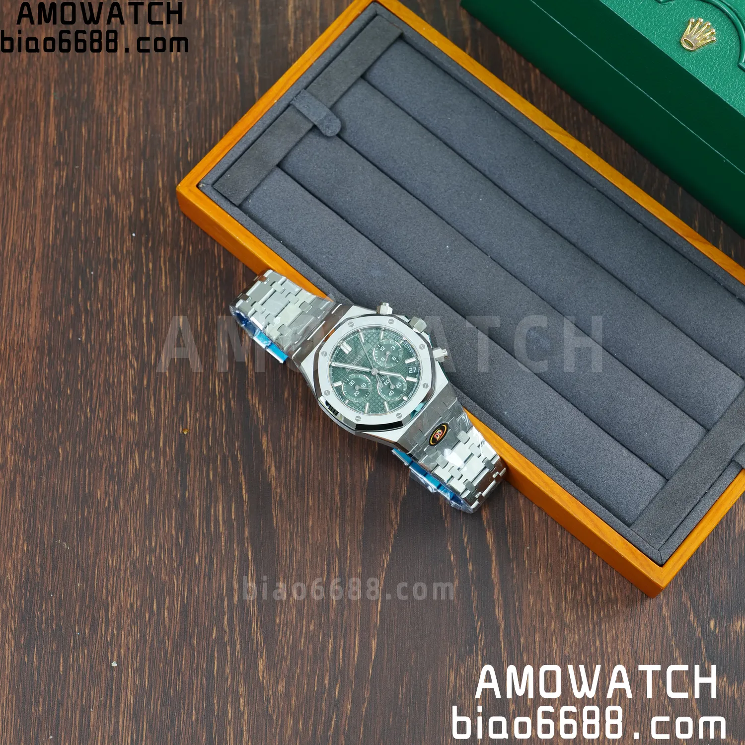Royal Oak Chrono 26240 SS DDF 1:1 Best Edition Green Dial on SS Bracelet DD4401 Super Clone (50th Anniversary) 60 c8ce245a84c84e7 AMO Watch