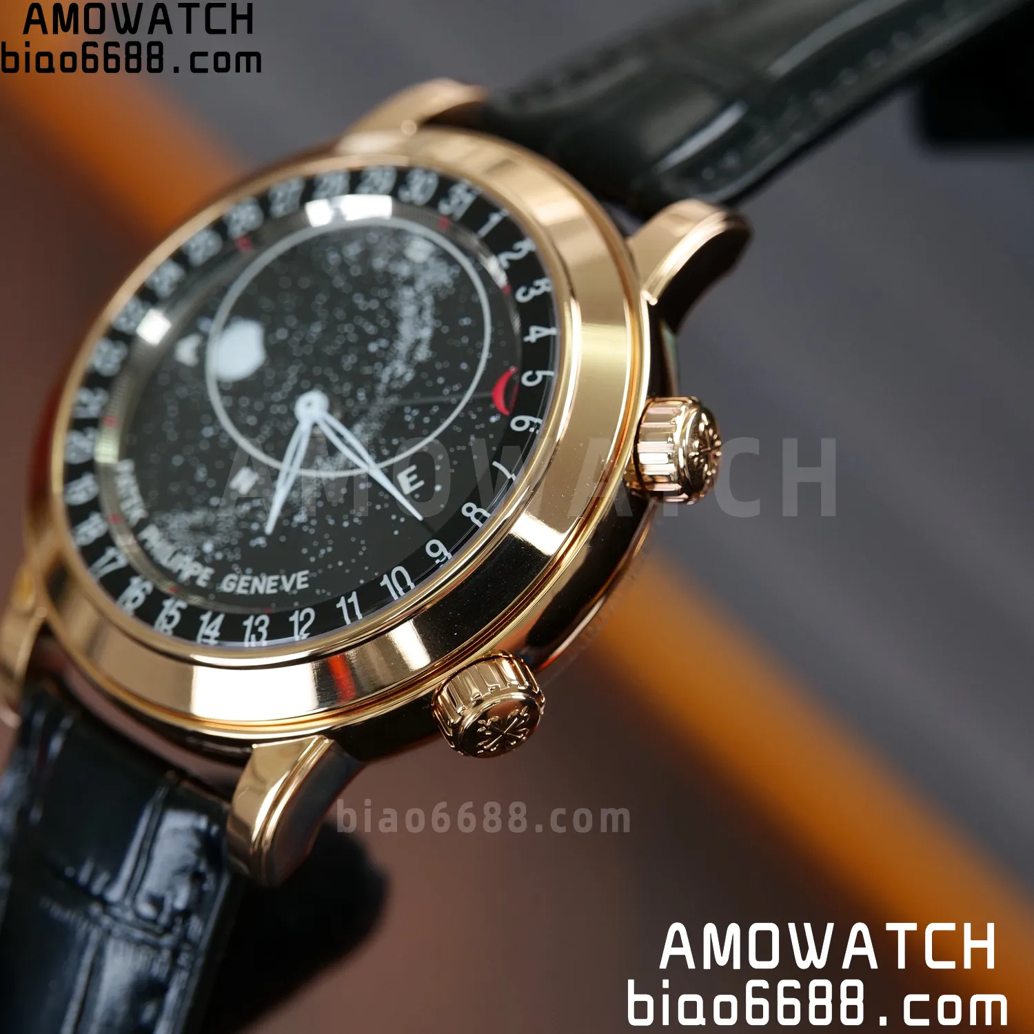 PP Grand Complications 6102P RG PPF 1:1 Best Edition Black Dial On Black Leather Strap Super Clone Asian 240 80 c96da91cb34a478 AMO Watch