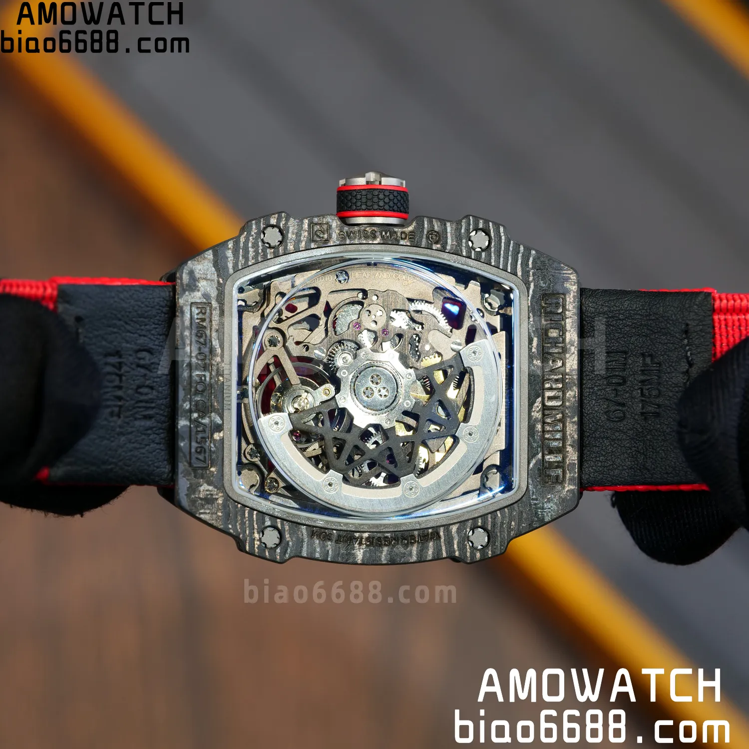 RICHARD MILLE RM67-02 Black NTPT Best Edition Italy Dial on Blue Nylon strap CRMA7 Clone V10 106 d0e01eb4cf39b58 阿默表行AmoWatch