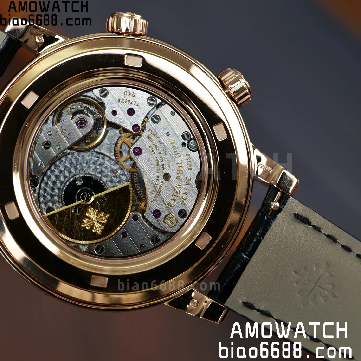 PP Grand Complications 6102P RG PPF 1:1 Best Edition Black Dial On Black Leather Strap Super Clone Asian 240 92 d7c026f9edbfc10 AMO Watch