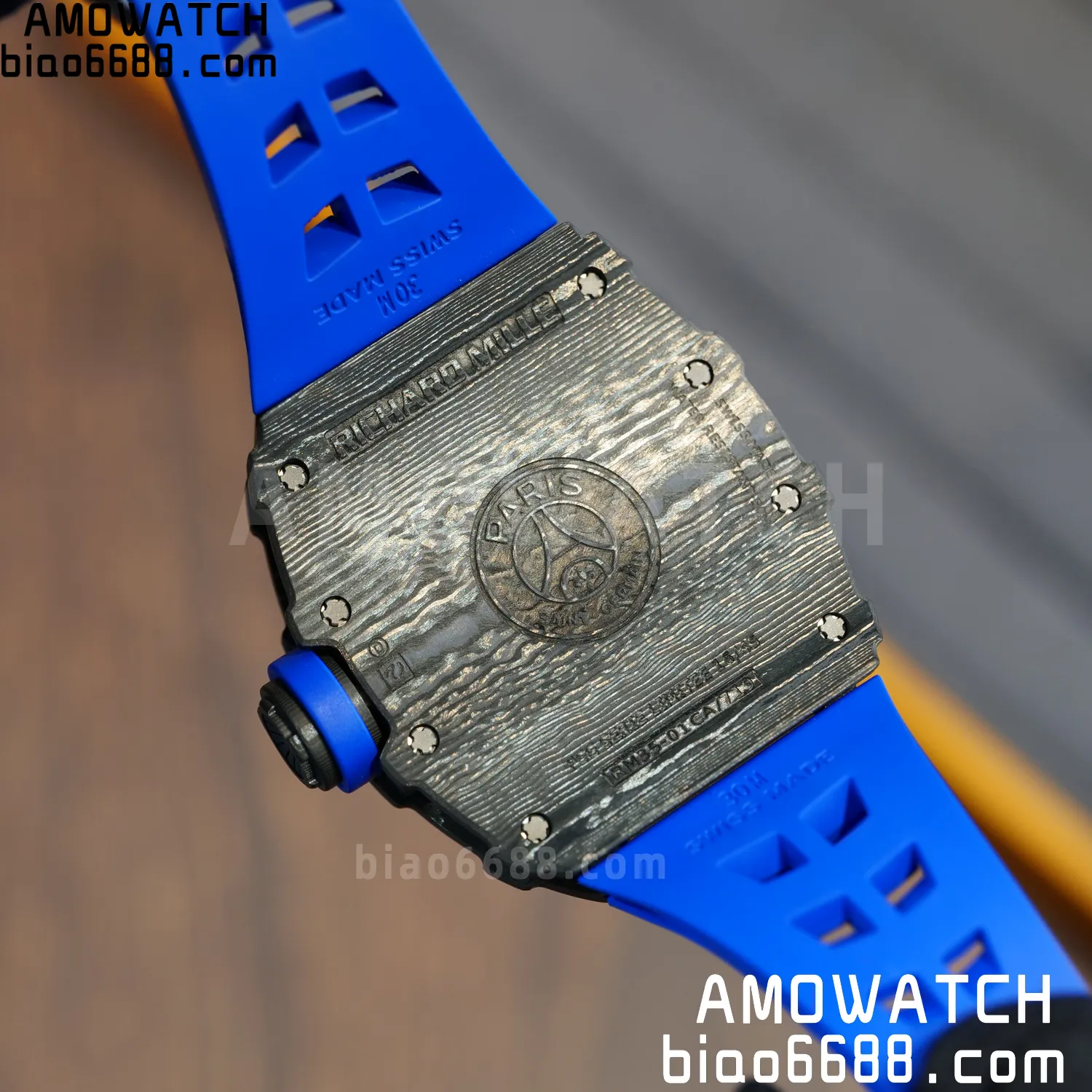 RICHARD MILLE RM035 RM35-01 Black Carbon ZF 1:1 Best Edition Blue Rubber Strap Clone RMUL3 79 d877d2ae319db78 AMO Watch