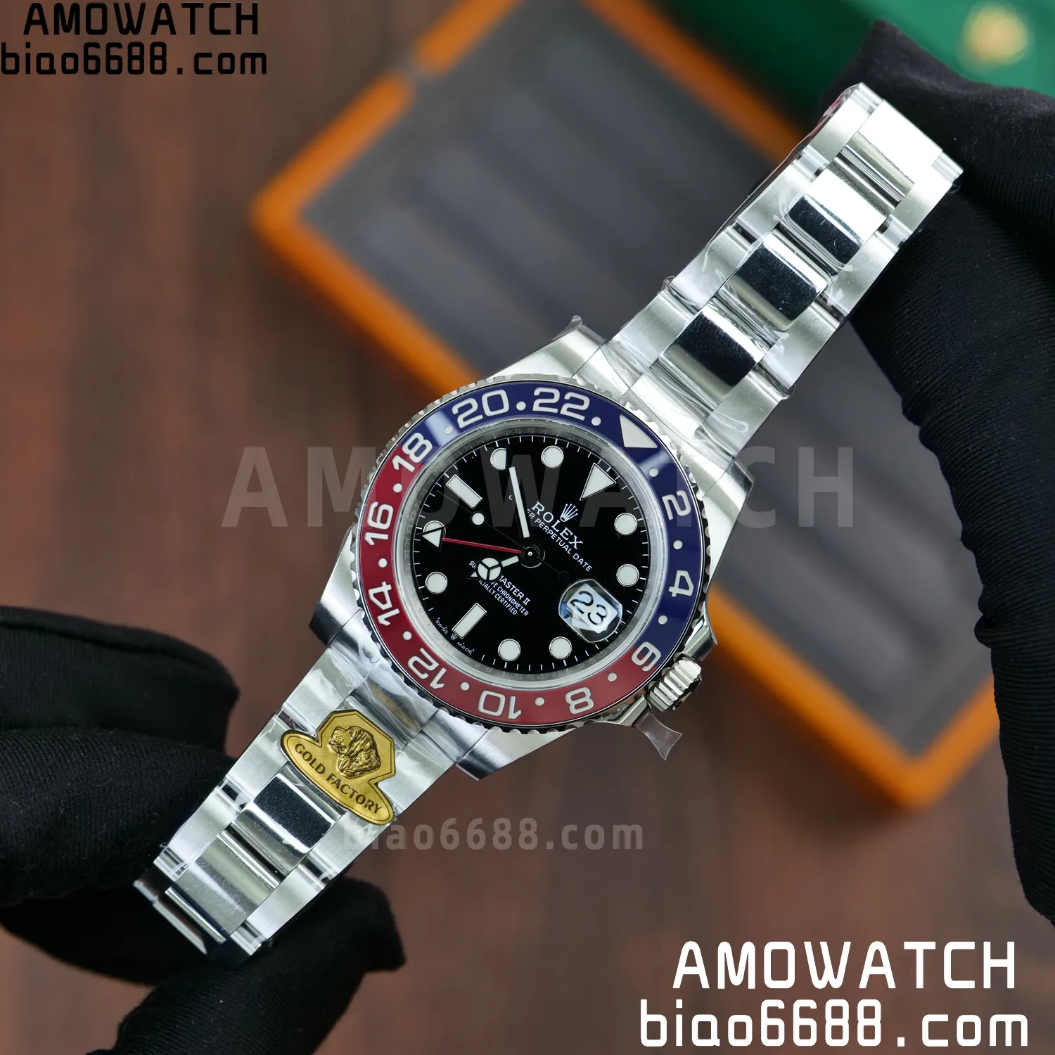 Rolex GMT-Master II 126719 Gold Factory 1:1 Best Edition Black Dial V4 195g (Weighted) 60 d8a06dcd64be550 阿默表行AmoWatch