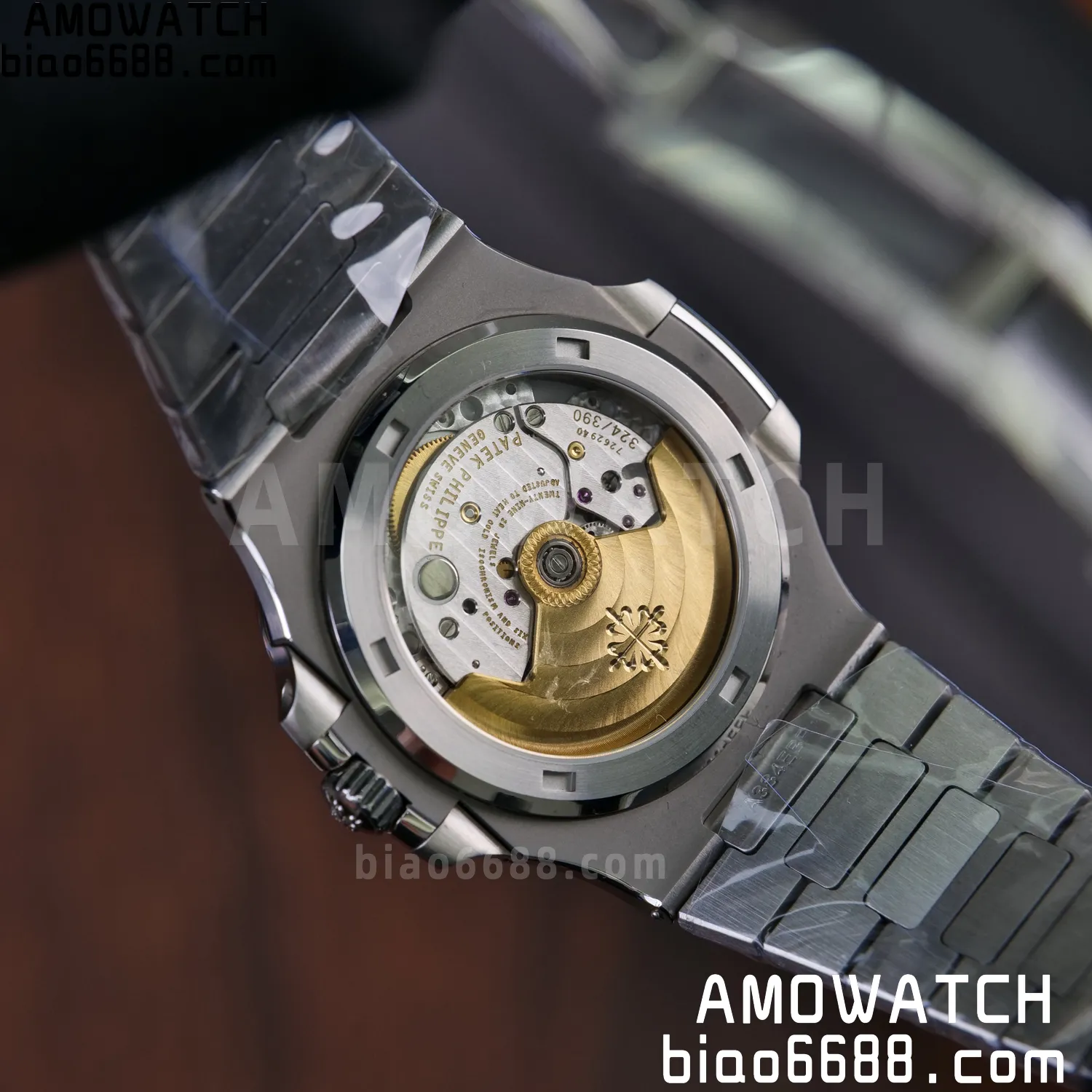 Custom Made Nautilus 5711/1A Mossanite bezel on SS Bracelet DD324 Super Clone V2 97 dddfcd25d51c18a 阿默表行AmoWatch