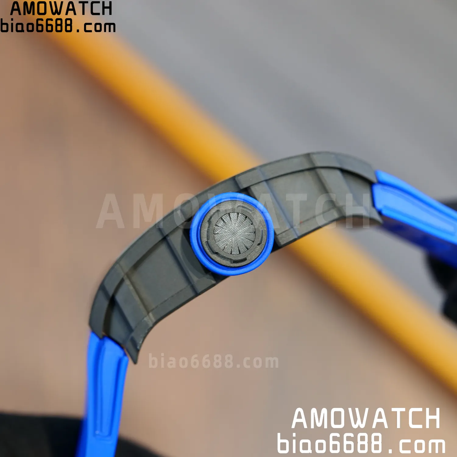 RICHARD MILLE RM035 RM35-01 Black Carbon ZF 1:1 Best Edition Blue Rubber Strap Clone RMUL3 68 e2fa027a4c074d6 AMO Watch