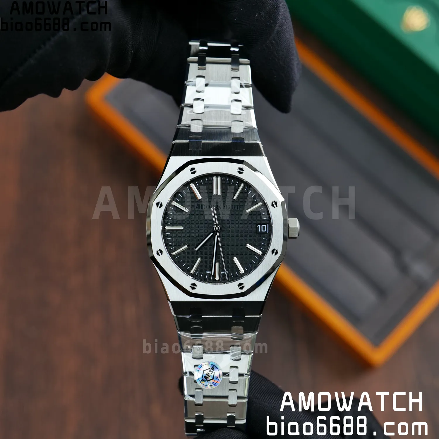 AP Royal Oak 41mm 15510ST SS APS Factory 1:1 Best Edition Black Dial on SS Bracelet SA4302 Super Clone (Free Sprung) 74 e39be7536131bfa 阿默表行AmoWatch