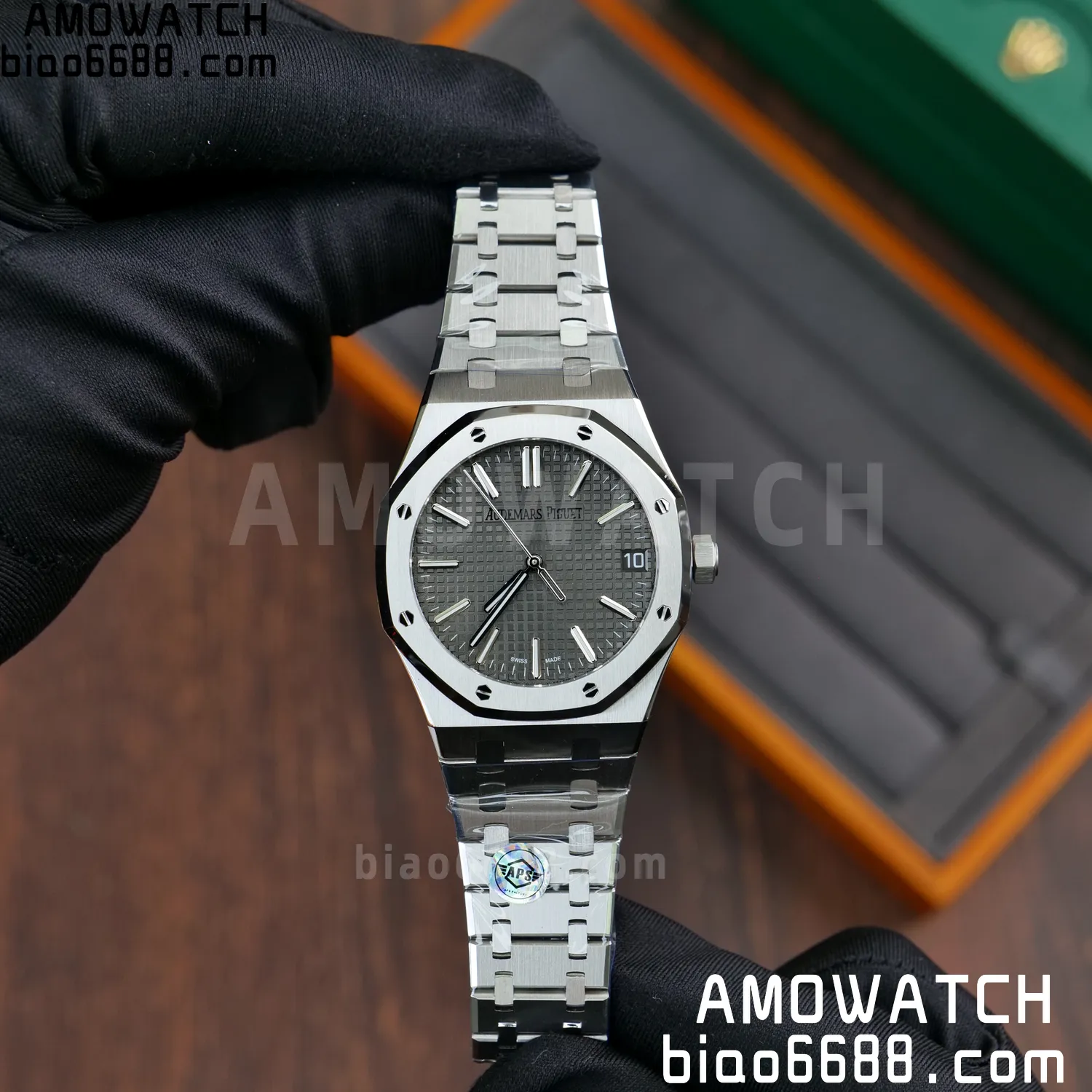 AP Royal Oak 41mm 15510ST SS APS Factory 1:1 Best Edition Black Dial on SS Bracelet SA4302 Super Clone (Free Sprung) 71 e7b15d309c48d7c 阿默表行AmoWatch