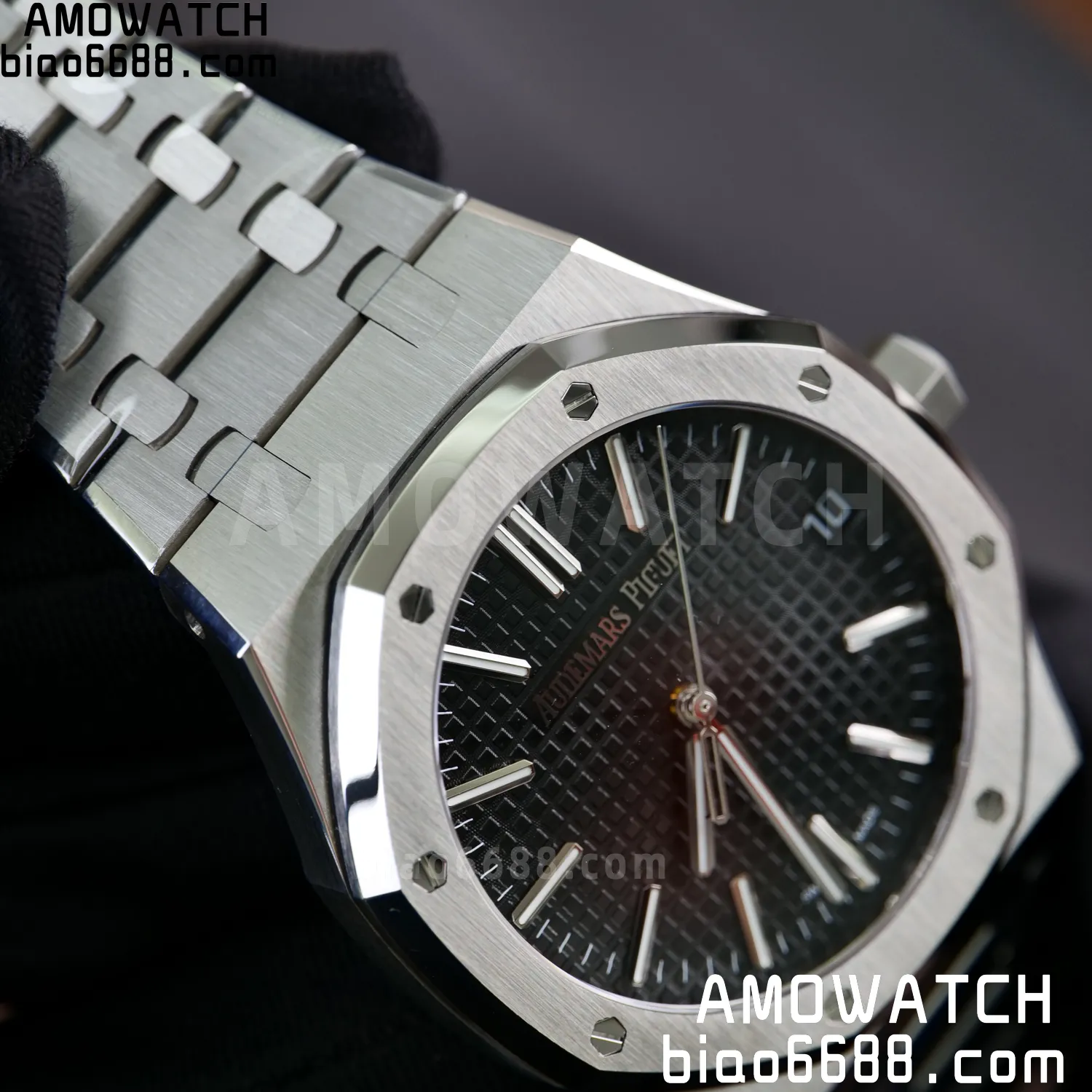 AP Royal Oak 41mm 15510ST SS APS Factory 1:1 Best Edition Black Dial on SS Bracelet SA4302 Super Clone (Free Sprung) 82 e821514a972b0b2 阿默表行AmoWatch