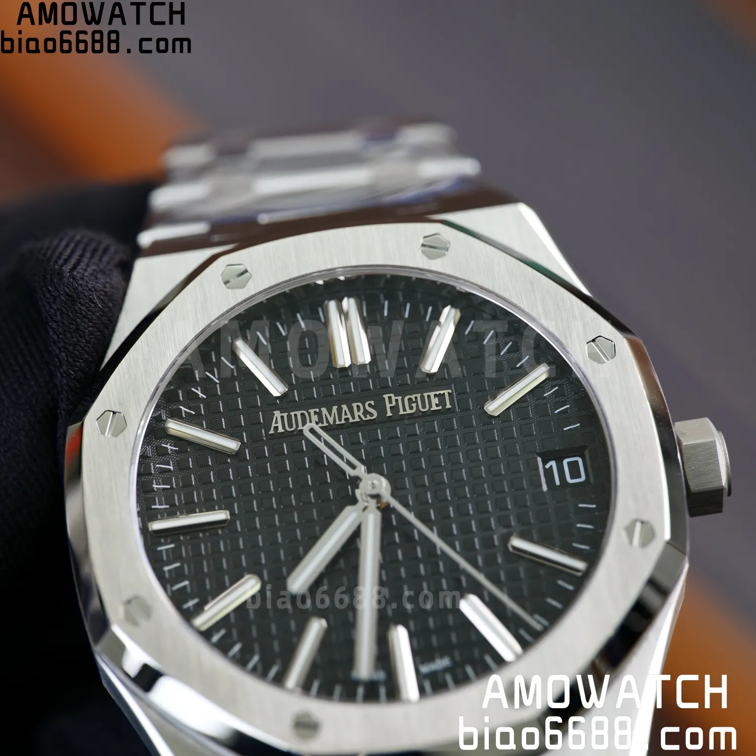 AP Royal Oak 41mm 15510ST SS APS Factory 1:1 Best Edition Black Dial on SS Bracelet SA4302 Super Clone (Free Sprung) 86 ee238924cf1eb13 阿默表行AmoWatch