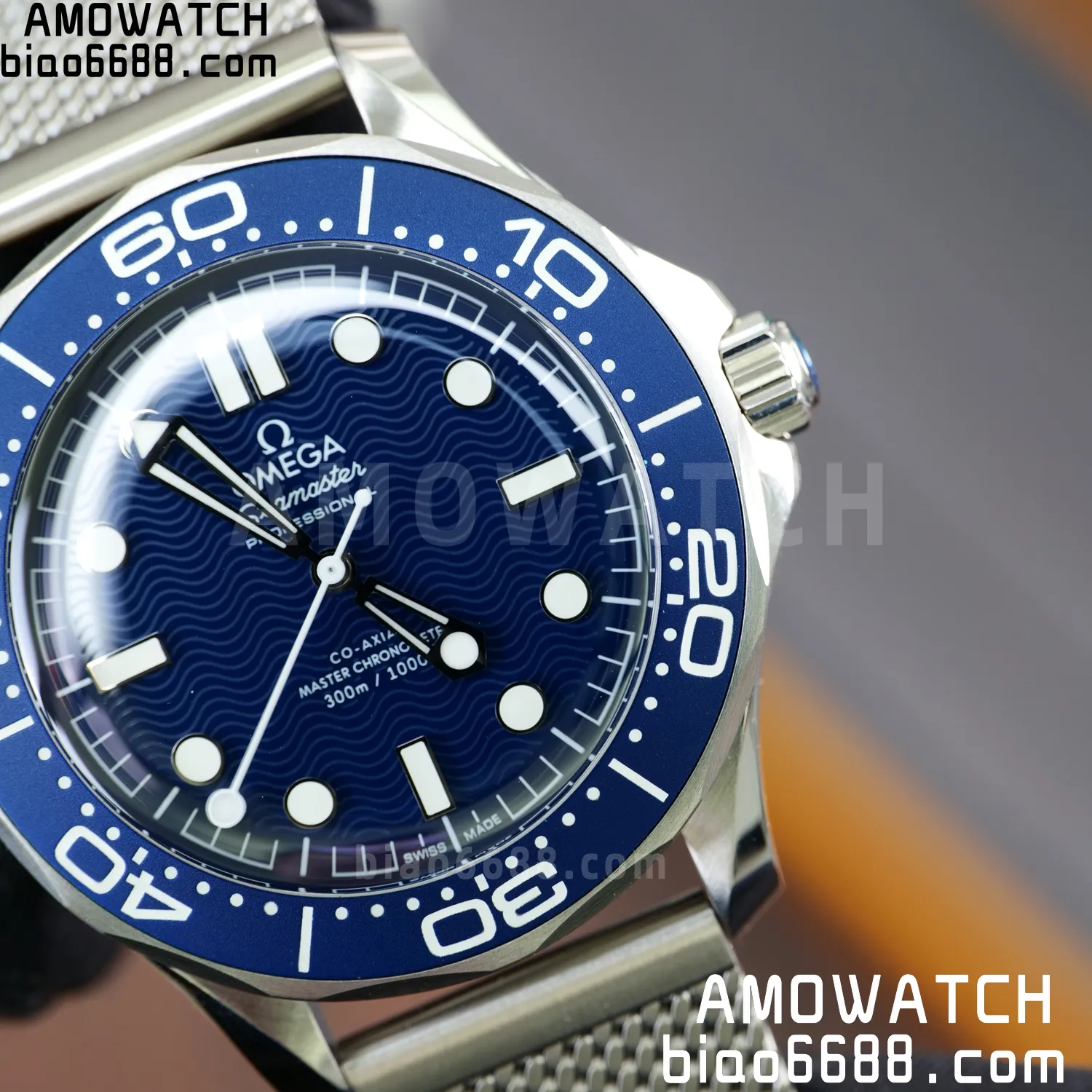 Omega Seamaster 300m 42mm VSF 1:1 Best Edition Blue Dial SA8806 Super Clone V6 88 f1b2c3048a31f7f 阿默表行AmoWatch