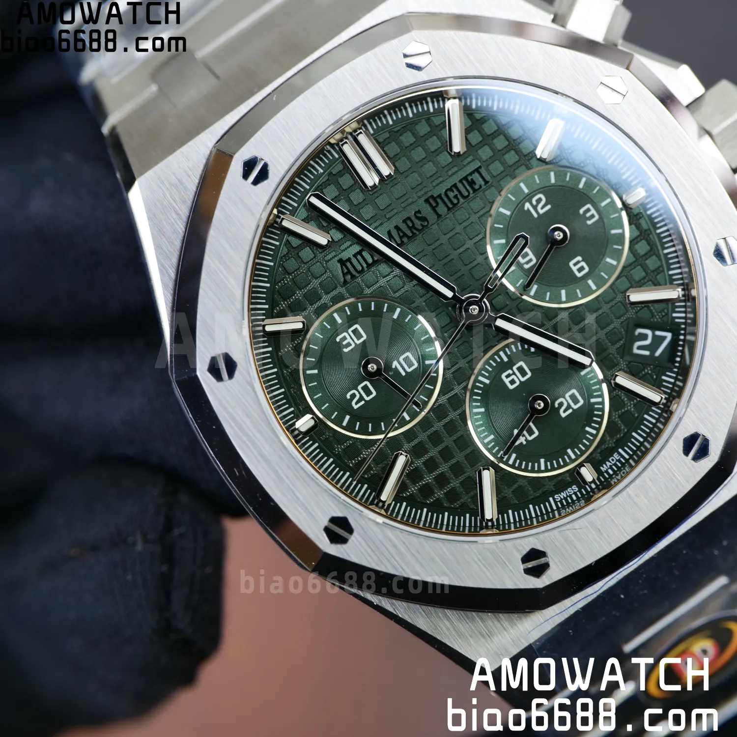 Royal Oak Chrono 26240 SS DDF 1:1 Best Edition Green Dial on SS Bracelet DD4401 Super Clone (50th Anniversary) 76 f415932d628c21b AMO Watch