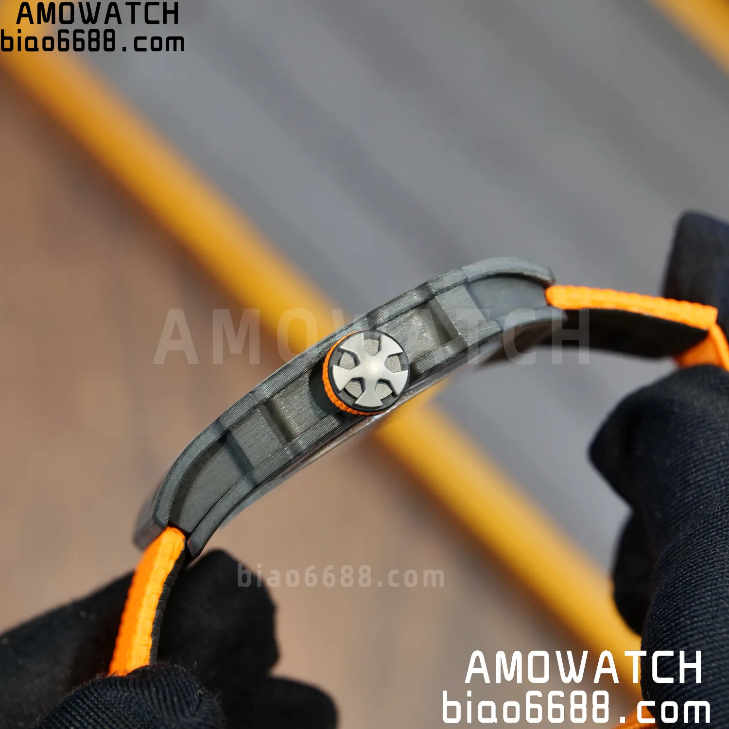 RICHARD MILLE RM67-02 Black NTPT Best Edition McLaren Dial on Orange Nylon strap CRMA7 Clone V10 90 f55d96cb97cbf3f 阿默表行AmoWatch