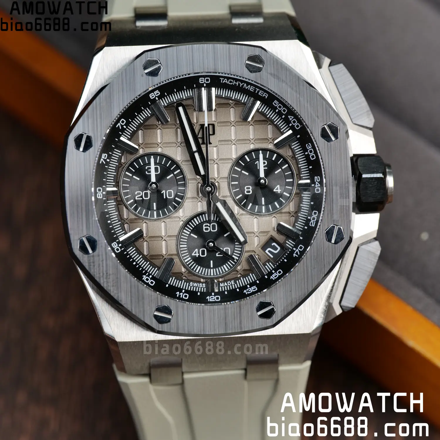 AP Royal Oak Offshore 43mm 26420so SS DDF 1:1 Best Edition Smoked Dial on Gray Rubber Strap DD4401 Super Clone 93 f6763679fc1b8c7 阿默表行AmoWatch