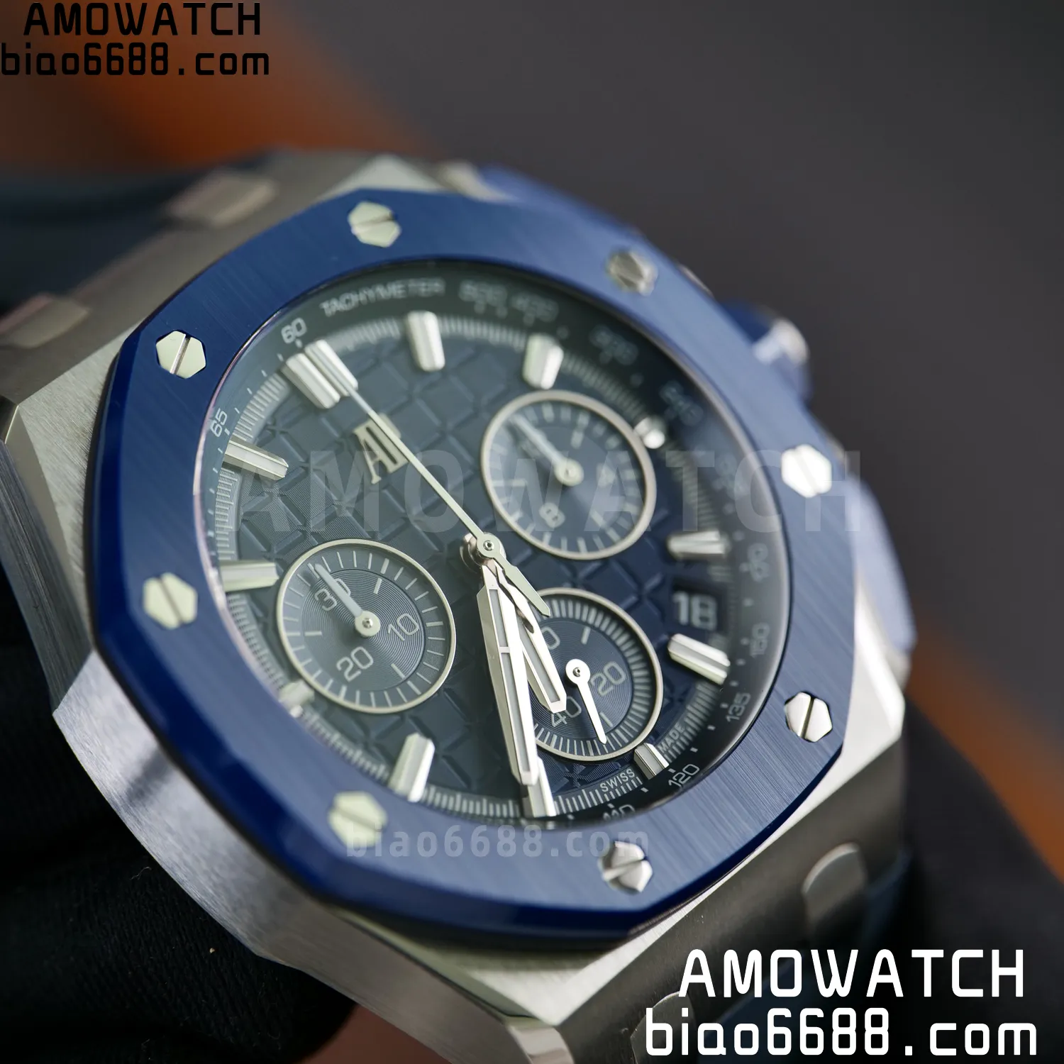 AP Royal Oak Offshore 43mm 26420so SS DDF 1:1 Best Edition Blue Dial on Blue Rubber Strap DD4401 Super Clone 81 f72877ae8381665 AMO Watch