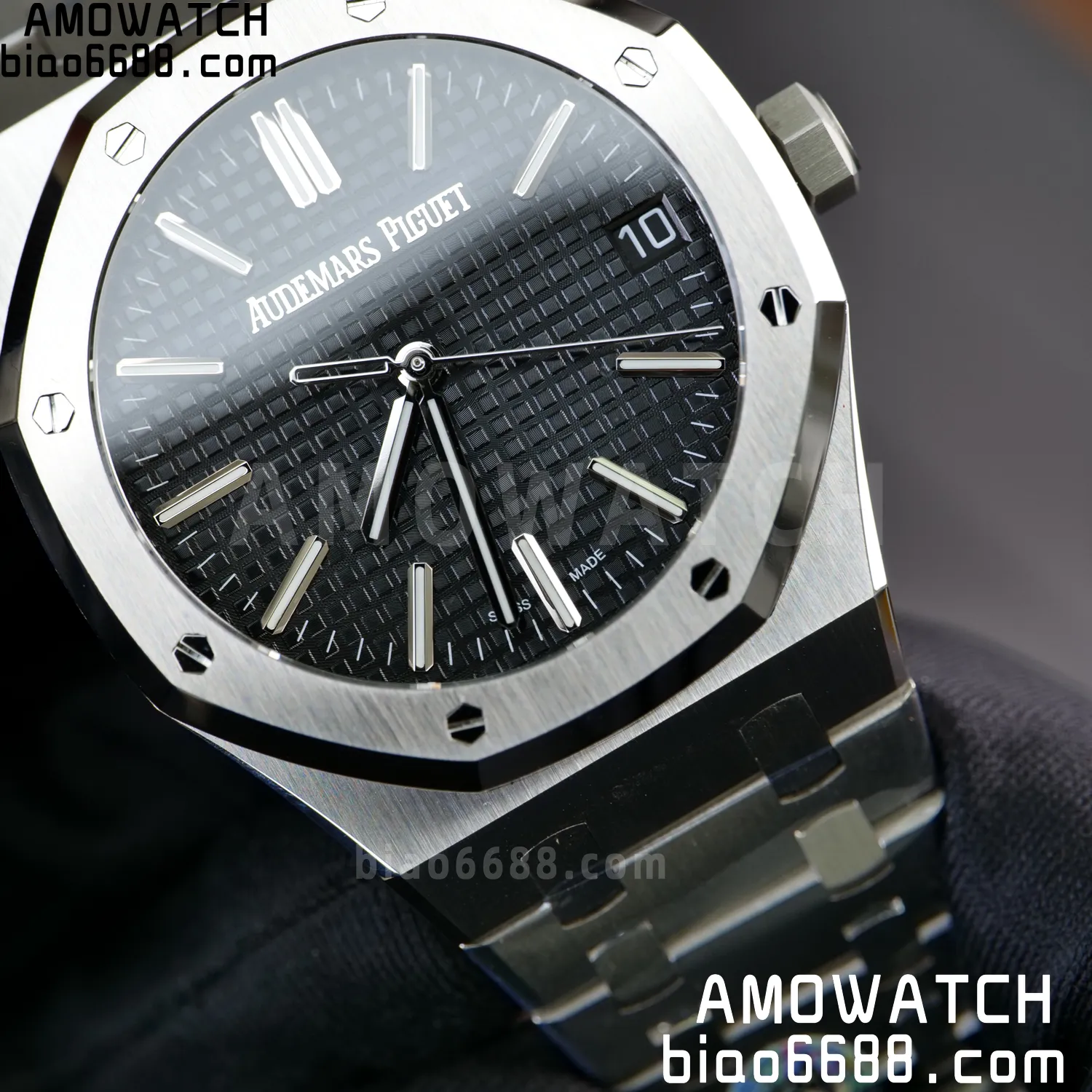 AP Royal Oak 41mm 15510ST SS APS Factory 1:1 Best Edition Black Dial on SS Bracelet SA4302 Super Clone (Free Sprung) 85 fd5fe645513001c 阿默表行AmoWatch