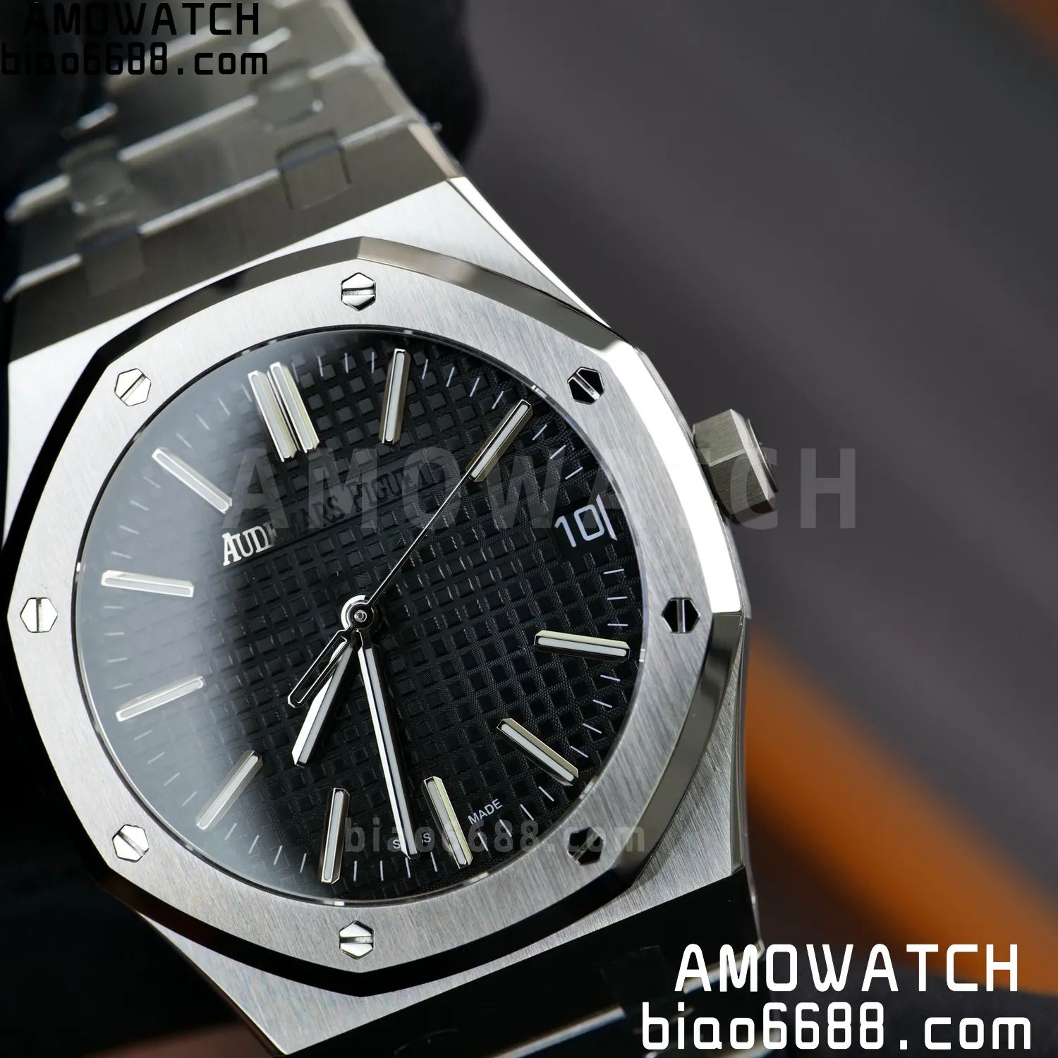 AP Royal Oak 41mm 15510ST SS APS Factory 1:1 Best Edition Black Dial on SS Bracelet SA4302 Super Clone (Free Sprung) 83 fdc8165f07d7aeb 阿默表行AmoWatch