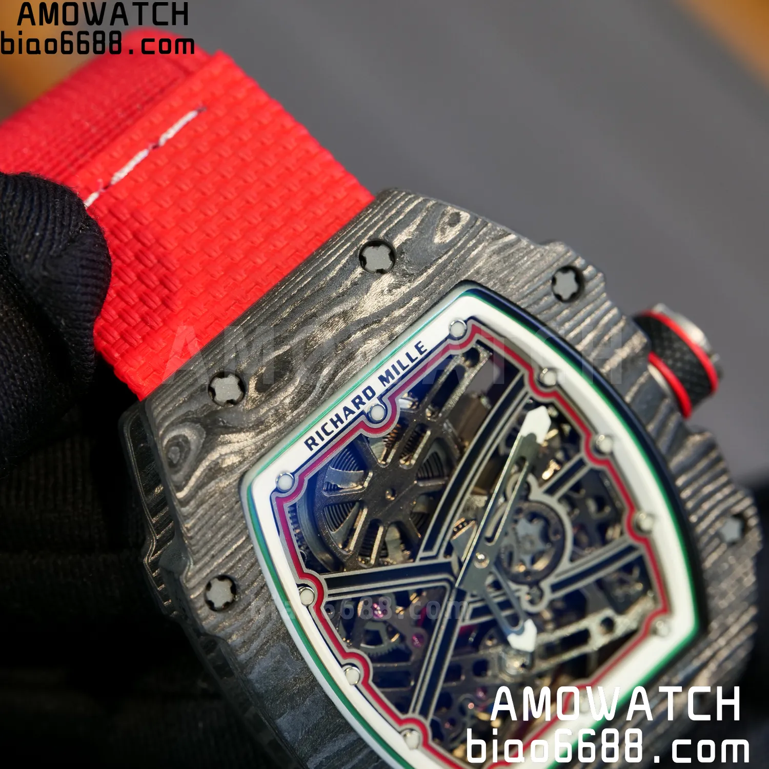 RICHARD MILLE RM67-02 Black NTPT Best Edition Italy Dial on Blue Nylon strap CRMA7 Clone V10 96 fe376b2453f7b17 阿默表行AmoWatch