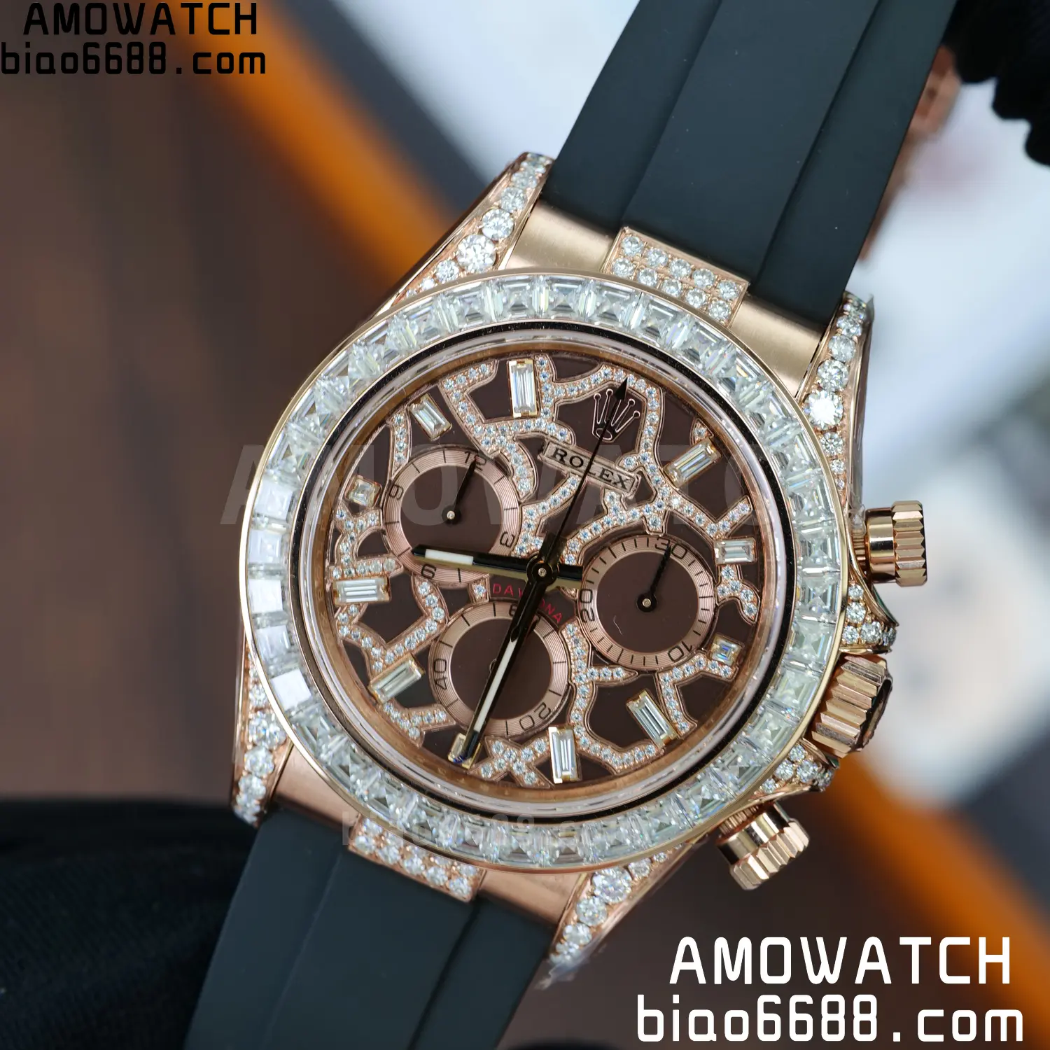 Custom Made Rolex Giraffe Daytona 126555 Mossanite VS4131 (Weighted) 109 0307a7a9c3043bb 阿默表行AmoWatch