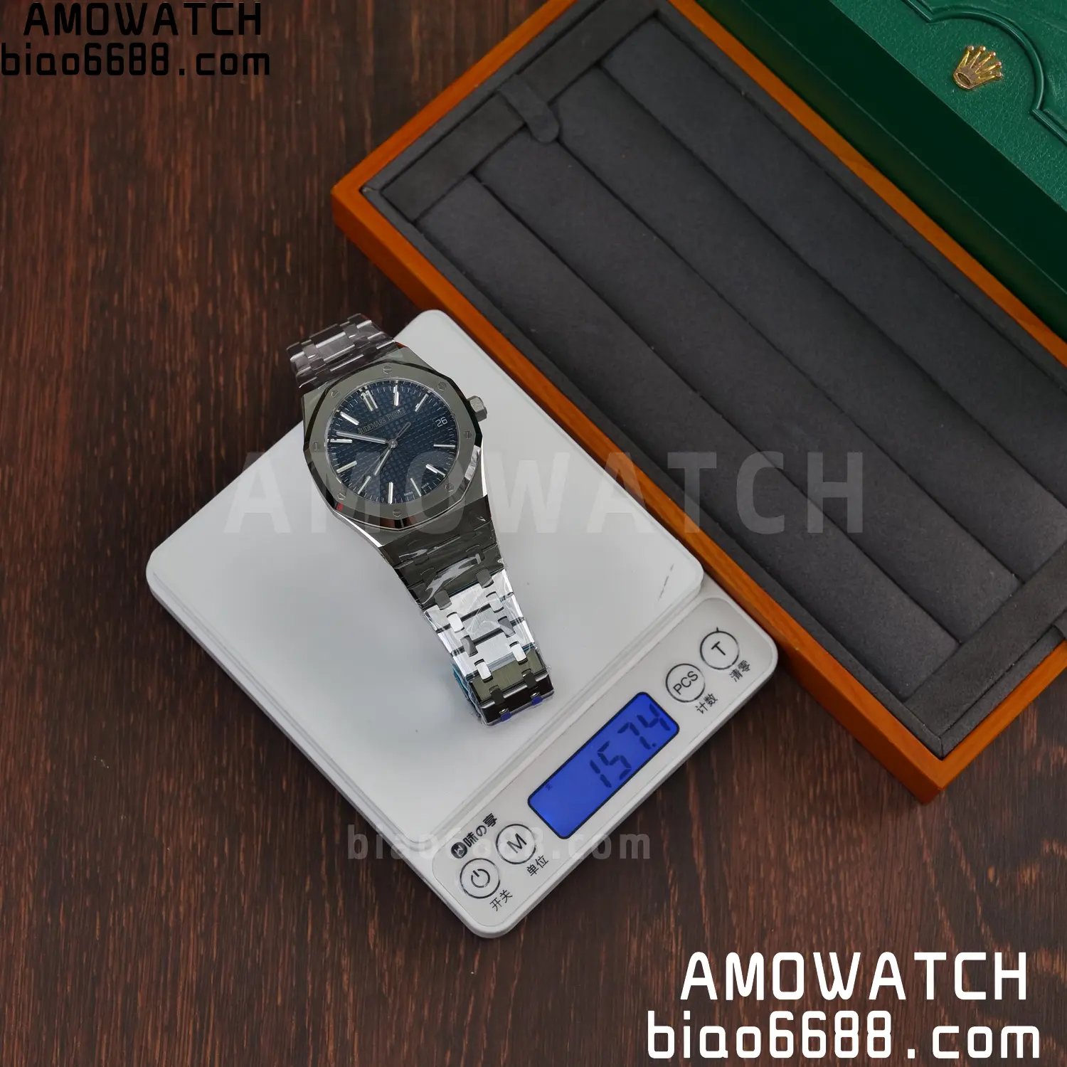 Royal Oak 41mm 15510 SS VSF 1:1 Best Edition Blue Textured Dial on SS Bracelet DD4302 Super Clone 61 046e31957867915 AMO Watch