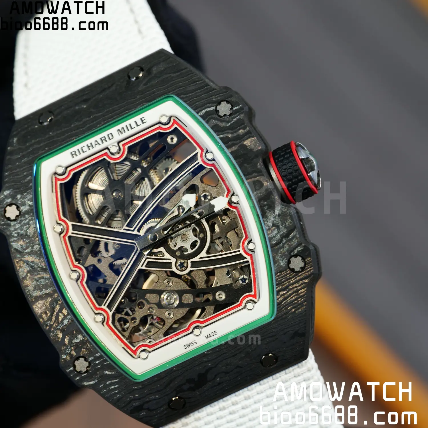 RICHARD MILLE RM67-02 Black NTPT Best Edition Italy Dial on White Nylon strap CRMA7 V9 116 0659870efb3758a 阿默表行AmoWatch
