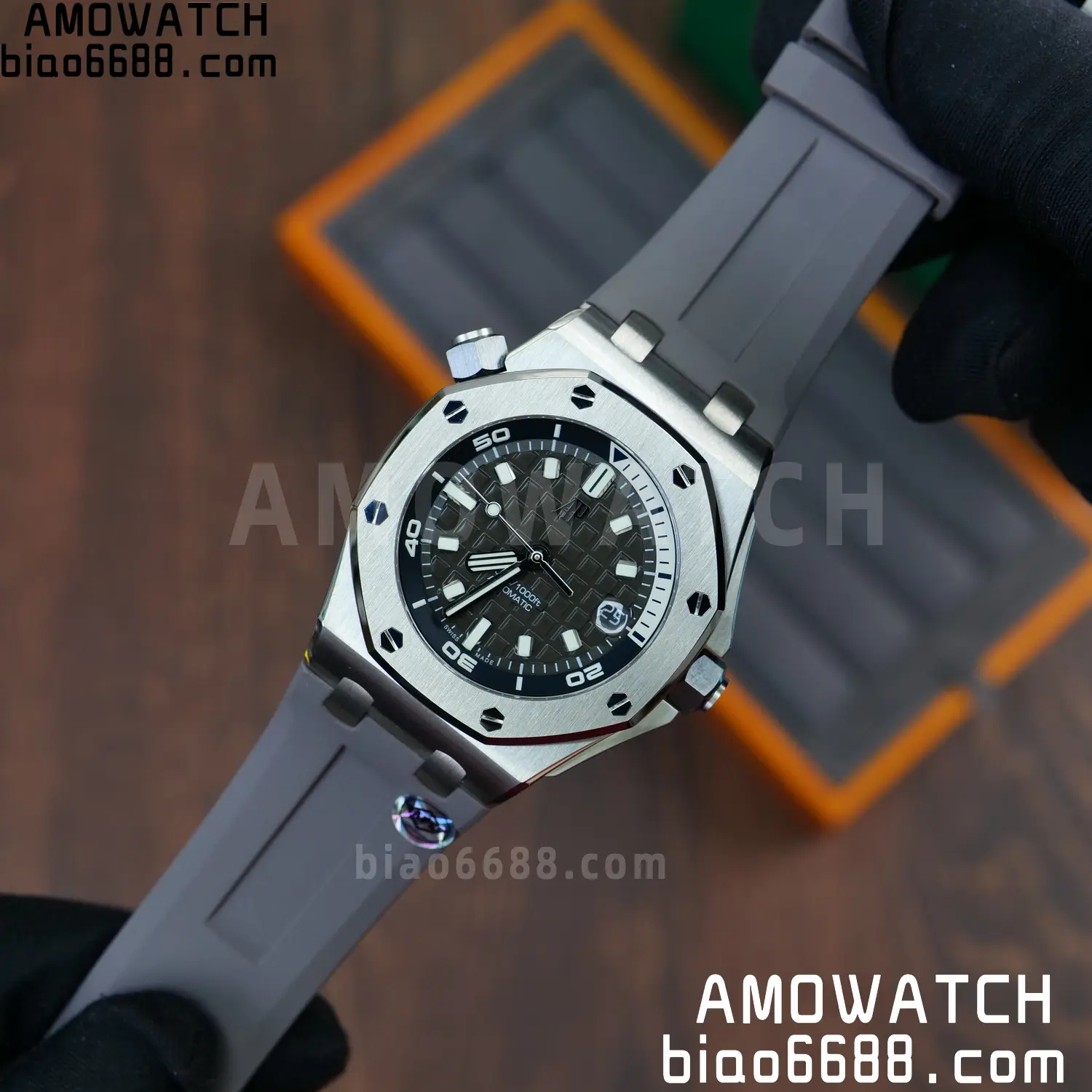 Audemars Piguet Royal Oak Offshore Diver 15720 SS APSF 1:1 Best Edition Gray Dail 66 06bb6b82bce6944 阿默表行AmoWatch