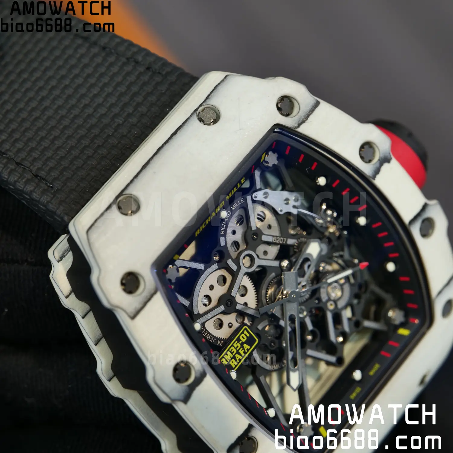 Custom Made: RICHARD MILLE RM035 RM35-01 White Carbon 1:1 Best Edition Skeleton Vaucher RMUL3 90 06c38c2cf9de91b 阿默表行AmoWatch