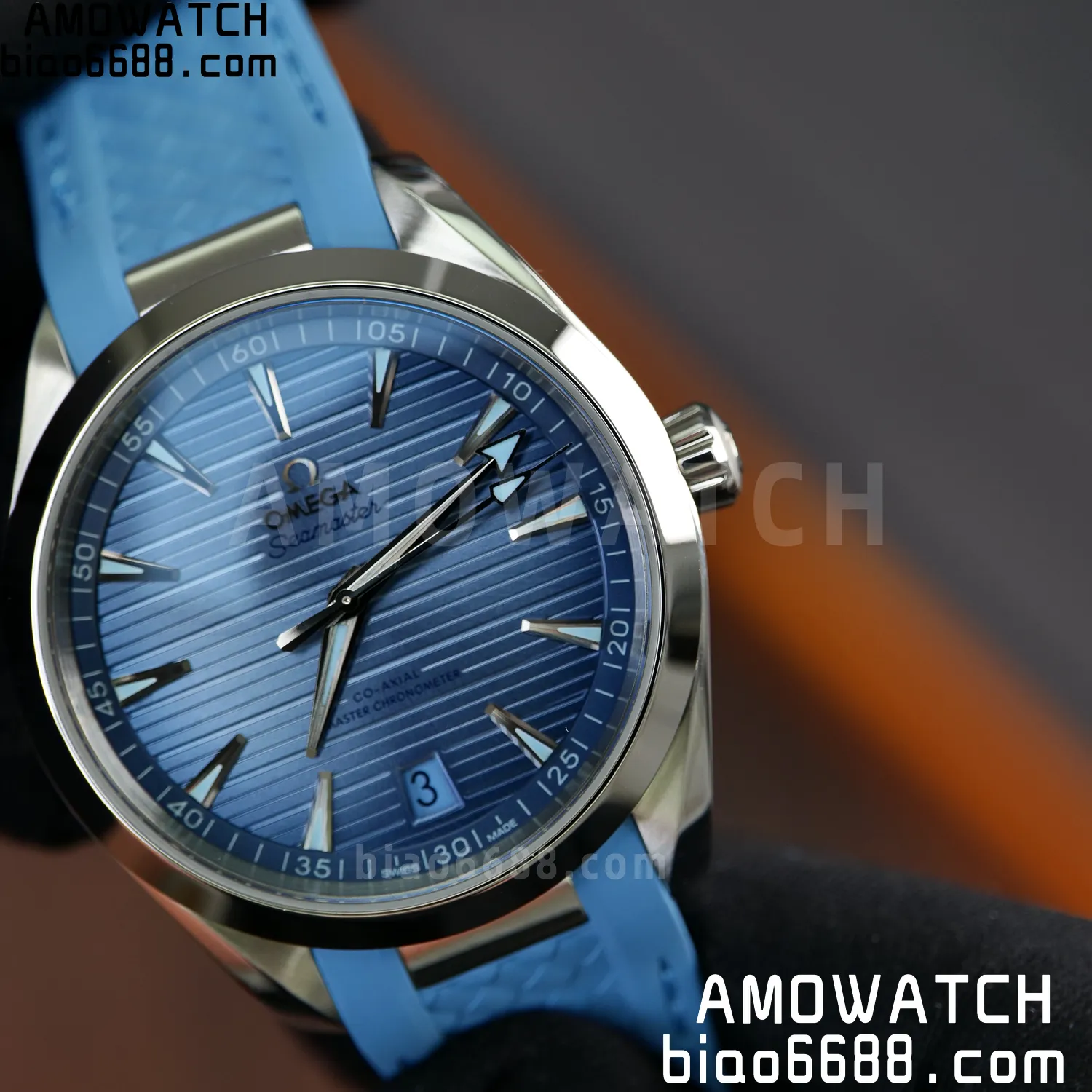 Aqua Terra 41mm VSF 1:1 Best Edition Summer Blue Dial on Blue Rubber Strap A8900 Super Clone 70 08ba6d7f875c3a7 AMO Watch