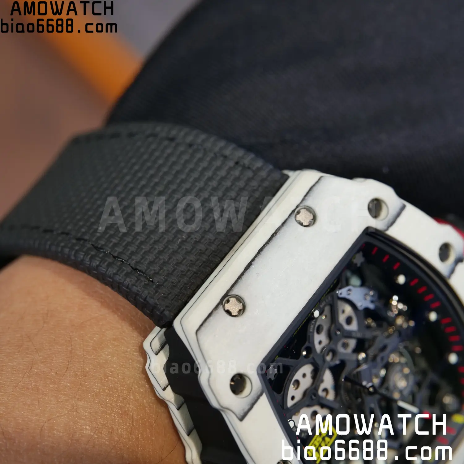 Custom Made: RICHARD MILLE RM035 RM35-01 White Carbon 1:1 Best Edition Skeleton Vaucher RMUL3 108 11a755bf19e411c 阿默表行AmoWatch