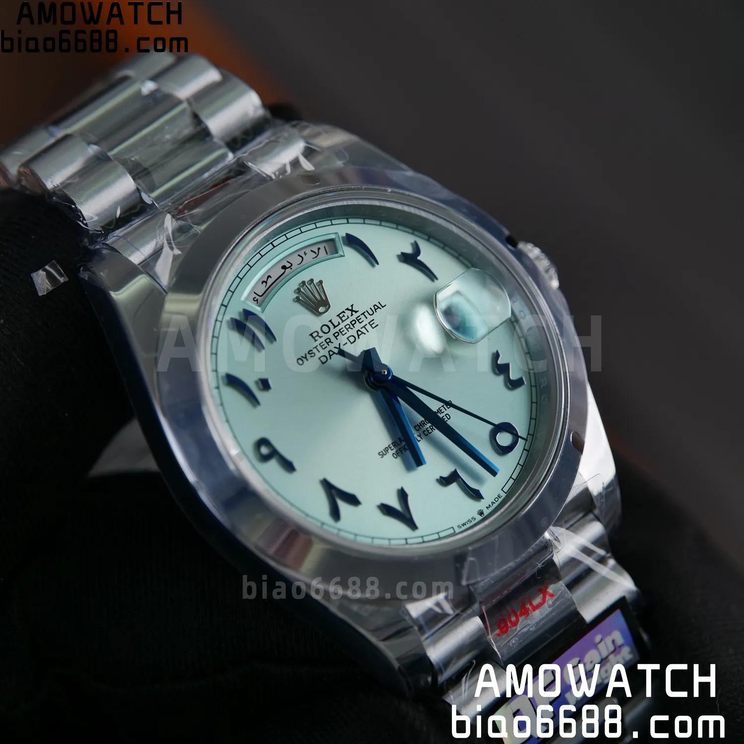 Rolex DayDate m228396tbr 40mm QF 1:1 Best Edition Ice Blue Dial V6(Tungsten Heavy Version) 73 135fbf5d3d1a833 阿默表行AmoWatch