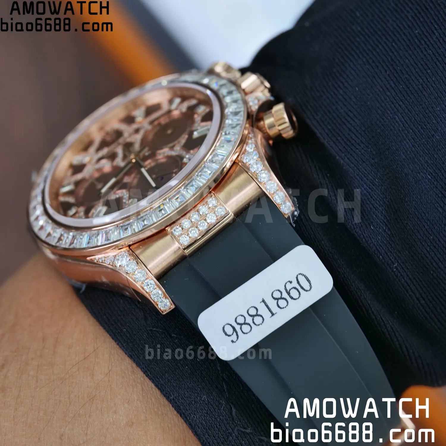 Custom Made Rolex Giraffe Daytona 126555 Mossanite VS4131 (Weighted) 116 16d1cce41e55b1b 阿默表行AmoWatch