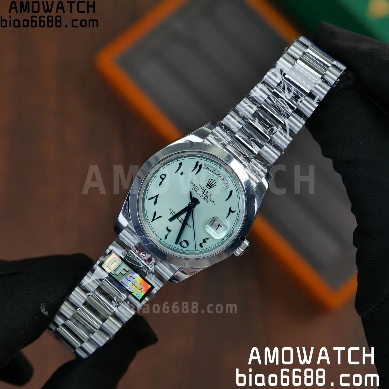Rolex DayDate m228396tbr 40mm QF 1:1 Best Edition Ice Blue Dial V6(Tungsten Heavy Version) 64 17e89930b1e82c1 阿默表行AmoWatch
