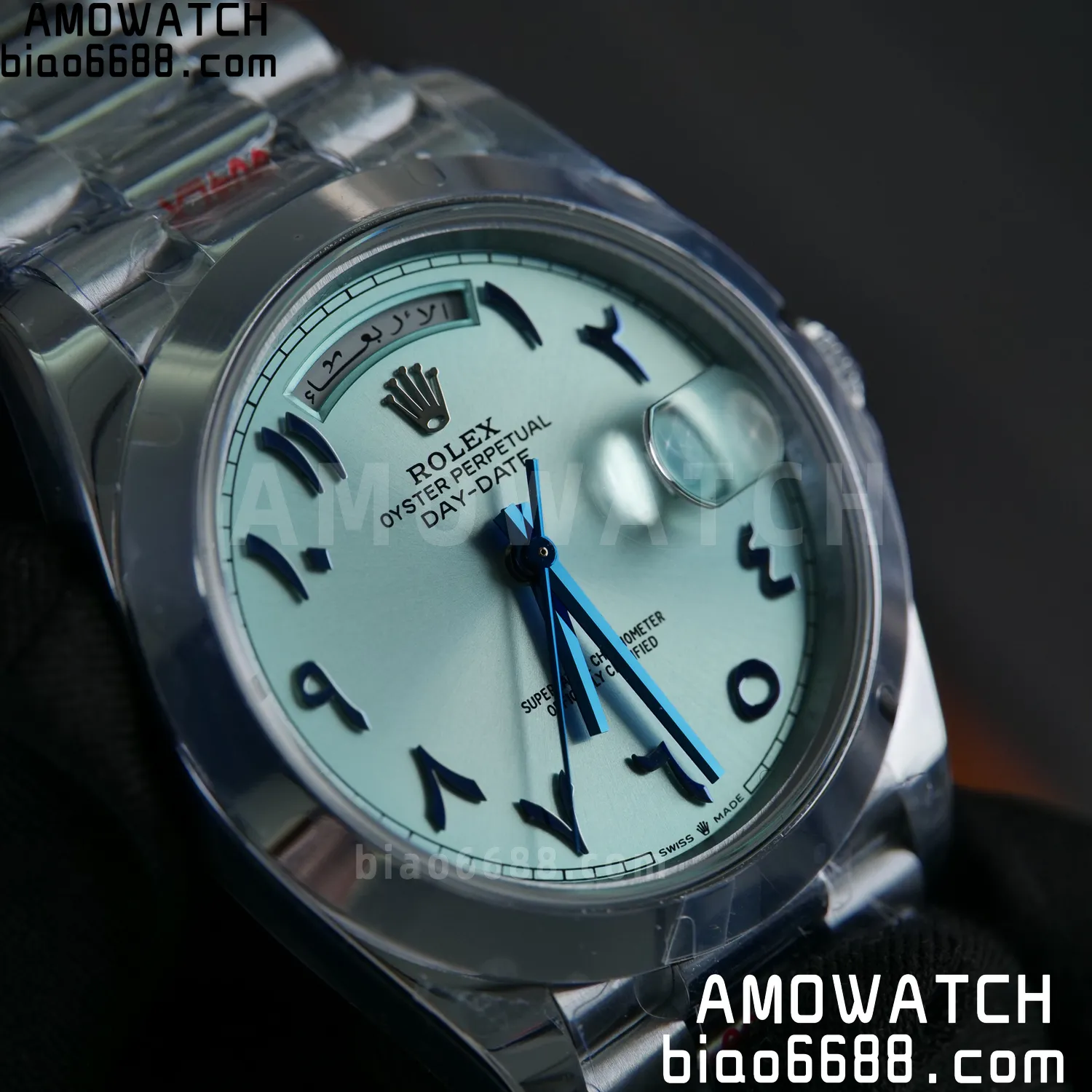 Rolex DayDate m228396tbr 40mm QF 1:1 Best Edition Ice Blue Dial V6(Tungsten Heavy Version) 82 1ac94c4ca884ddf 阿默表行AmoWatch