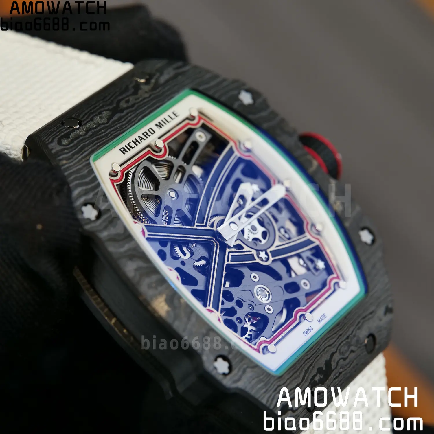RICHARD MILLE RM67-02 Black NTPT Best Edition Italy Dial on White Nylon strap CRMA7 V9 121 21259b35b7c3c04 阿默表行AmoWatch