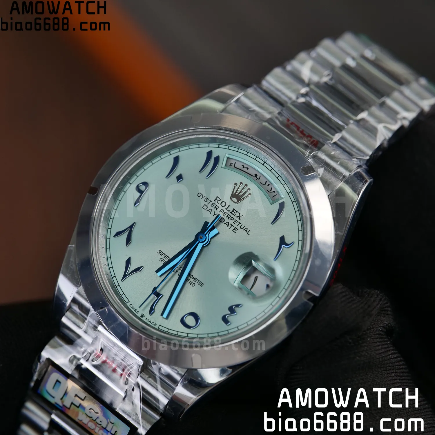 Rolex DayDate m228396tbr 40mm QF 1:1 Best Edition Ice Blue Dial V6(Tungsten Heavy Version) 74 268294f7d99046f 阿默表行AmoWatch