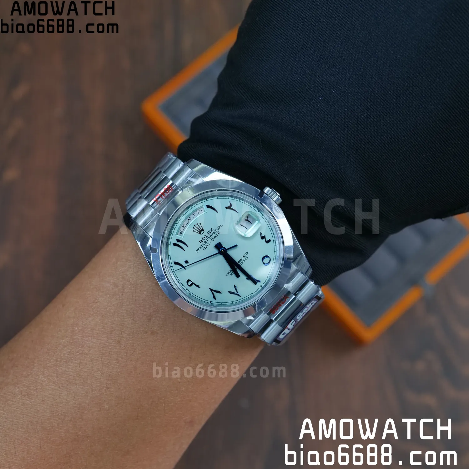 Rolex DayDate m228396tbr 40mm QF 1:1 Best Edition Ice Blue Dial V6(Tungsten Heavy Version) 90 27db5798d503683 阿默表行AmoWatch