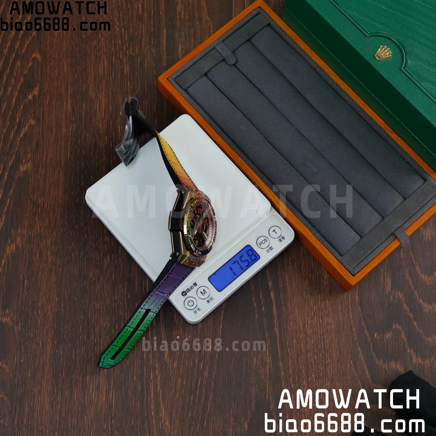 HUBLOT Big Bang Unico Rainbow King 421.OX 42mm BBF 1:1 Best Edition on Rainbow Gummy Strap A1280 59 299b63b832983f6 AMO Watch